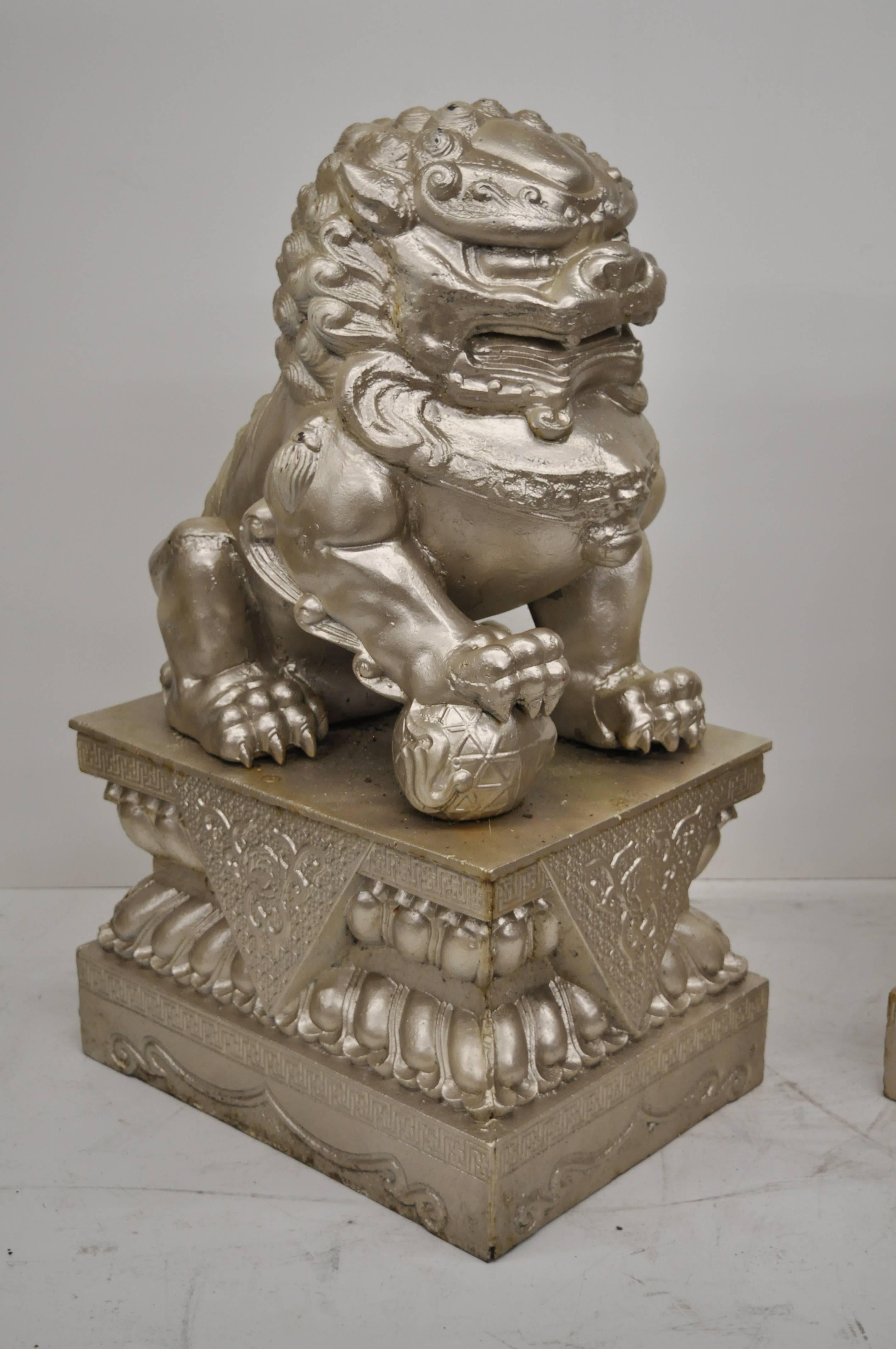 thumbnail image 2 of Seyee-bro Foo Dogs Guardian Lion Statues - Pair Of Fengshui Fu Dogs Figurine - Housewarming Congratulatory To Ward Off Evil Energy Tabletop Decor Statue 2 of 11