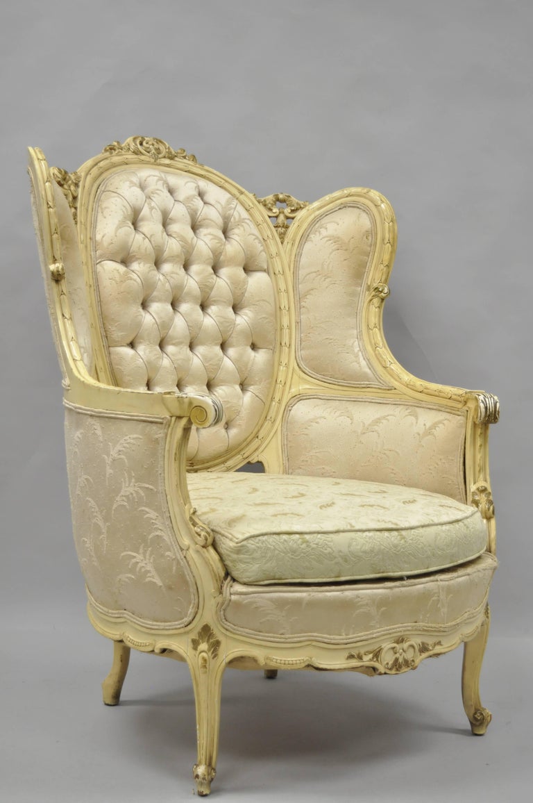 French Provincial Chair >> Antique French Louis XV Provincial Style Cream Painted ... French Provincial Chair >> Antique French Louis XV Provincial Style Cream Painted ...