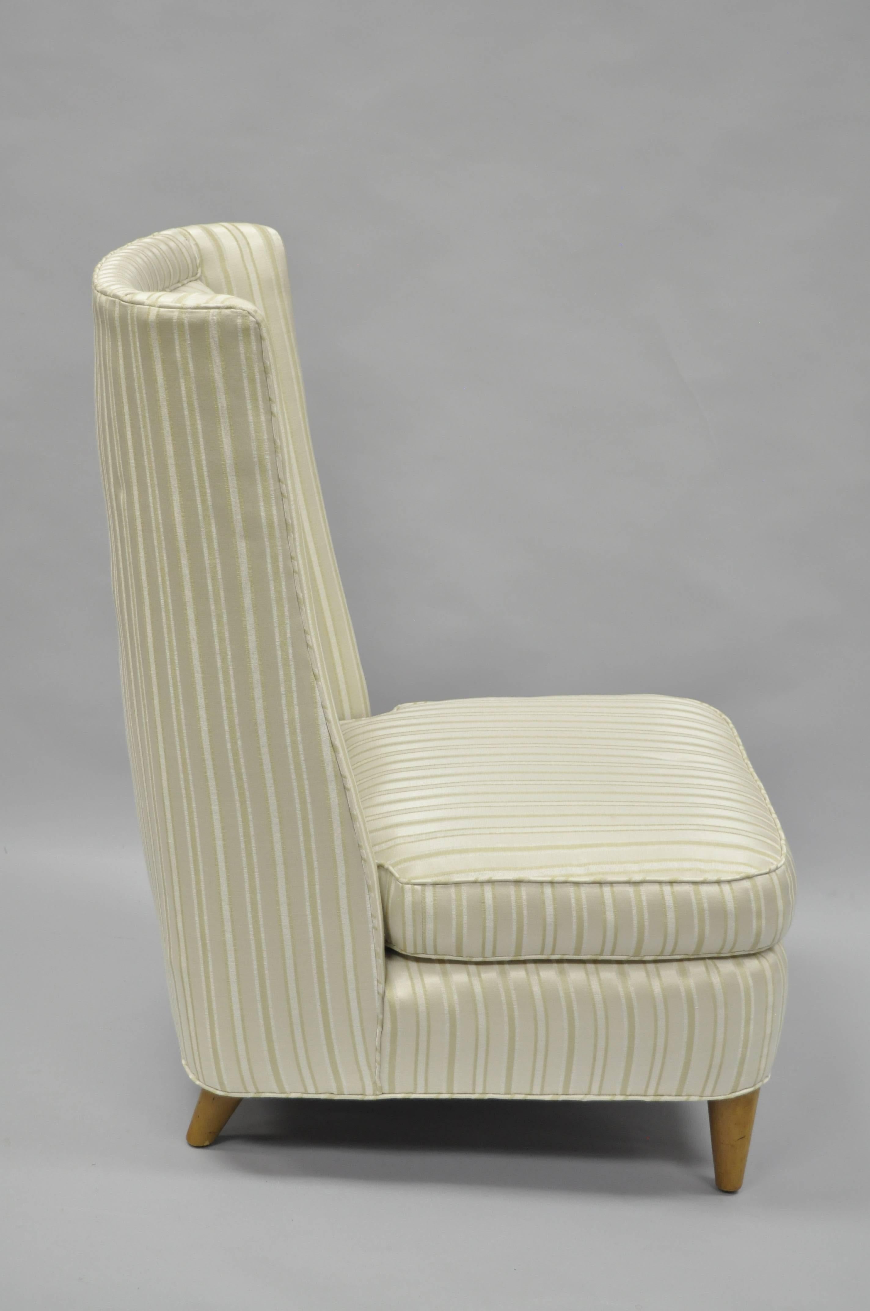 Paul Laszlo Gepolsterter Sessel ohne Armlehne mit Fassrücken, Mid-Century Modern im Zustand „Gut“ im Angebot in Philadelphia, PA