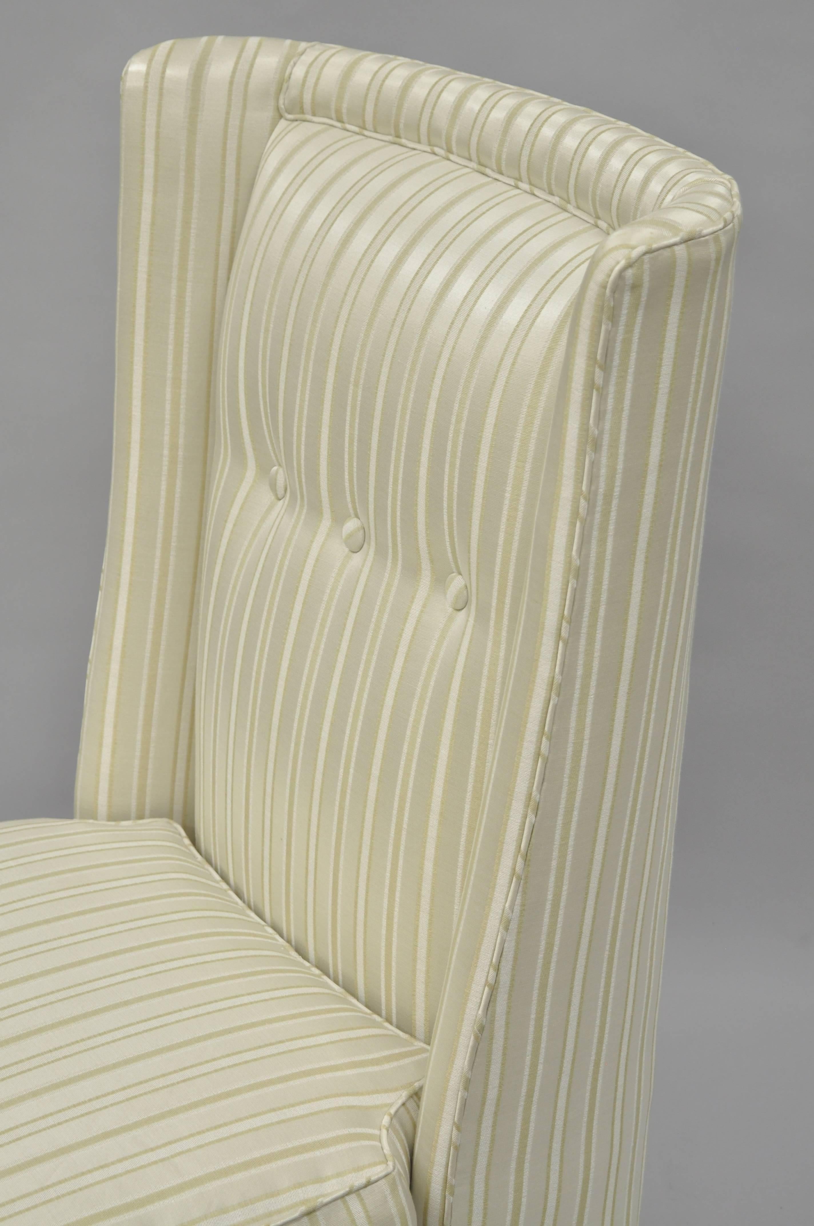 Paul Laszlo Gepolsterter Sessel ohne Armlehne mit Fassrücken, Mid-Century Modern (Mitte des 20. Jahrhunderts) im Angebot