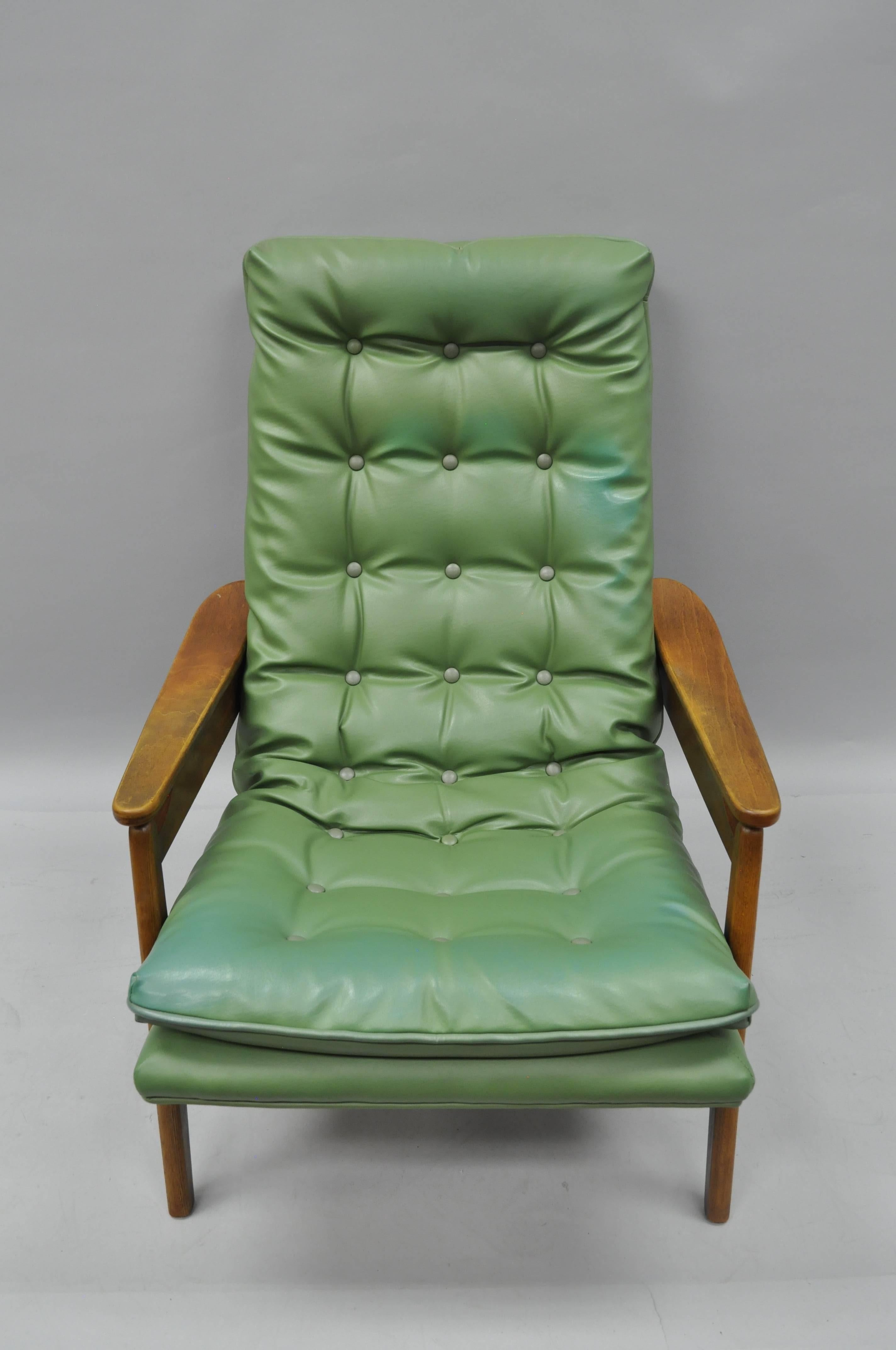 mid century walnut lounge chair