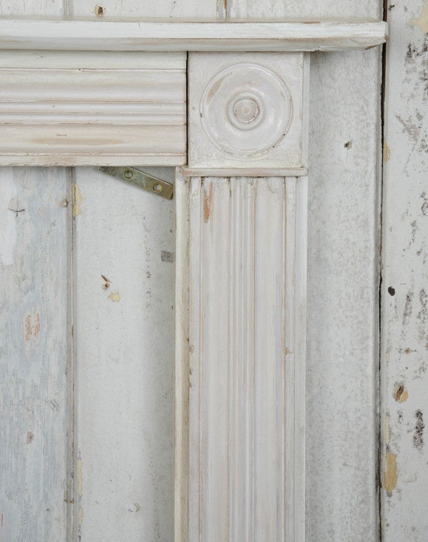 Antique Georgian Bull's-Eye Style Wooden Fireplace Surround