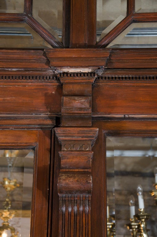 Antique Mahogany Glazed Vestibule Entranceway