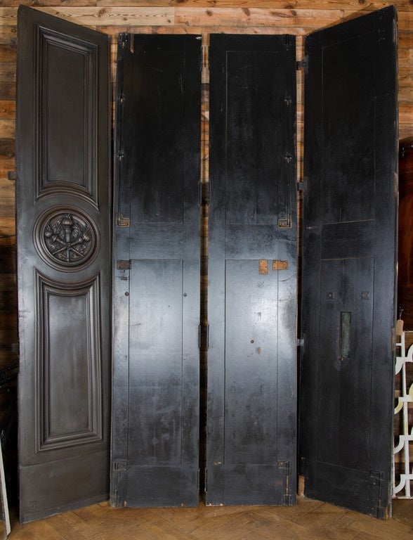 Bronze and Mahogany Entranceway Doors from Fenchurch Street, London
