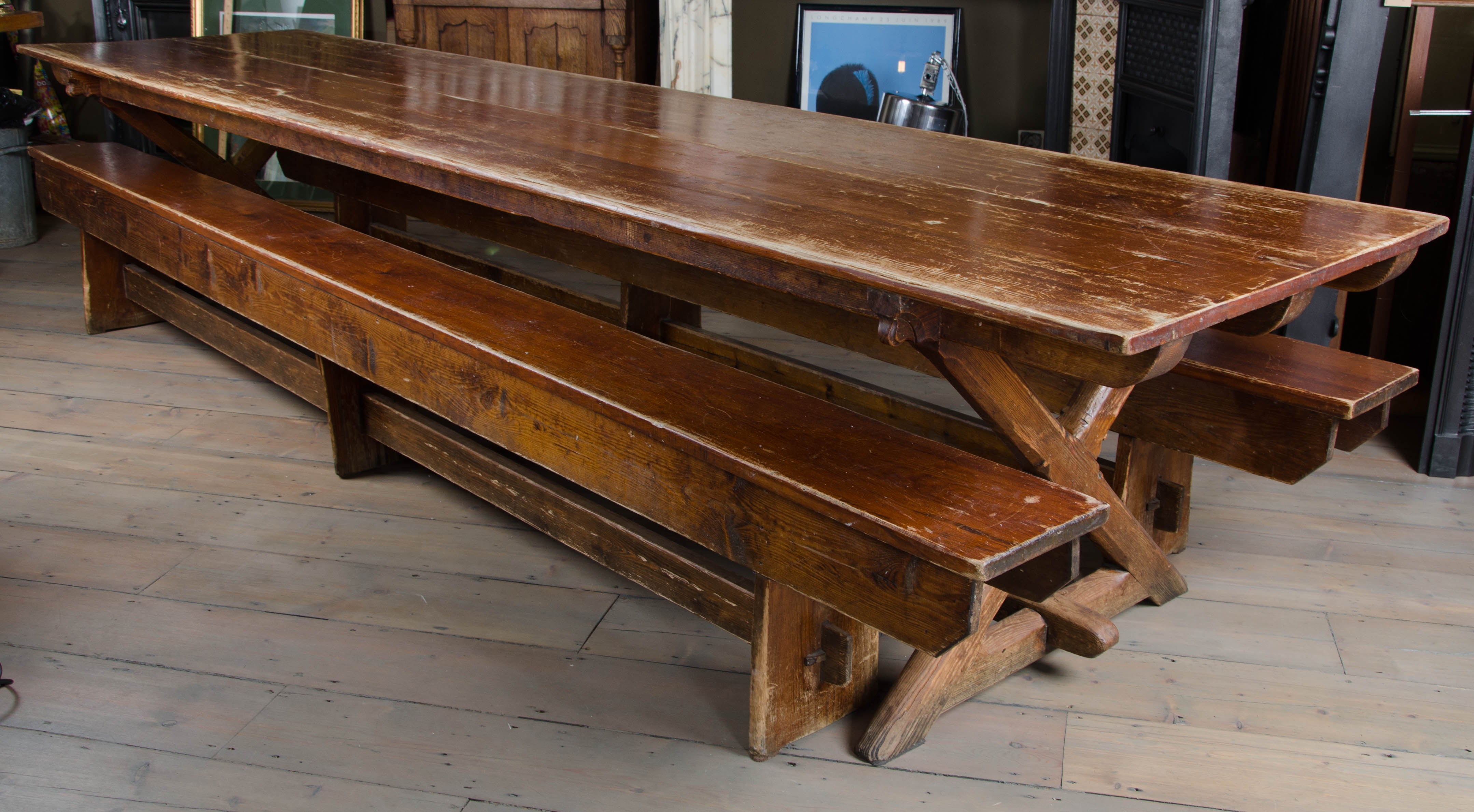 Reclaimed Long Dining Tables and Benches