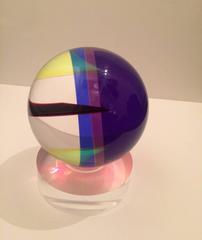 Vasa Mihich Laminated Acrylic Multi Plane Sphere in Fluorescent Colors