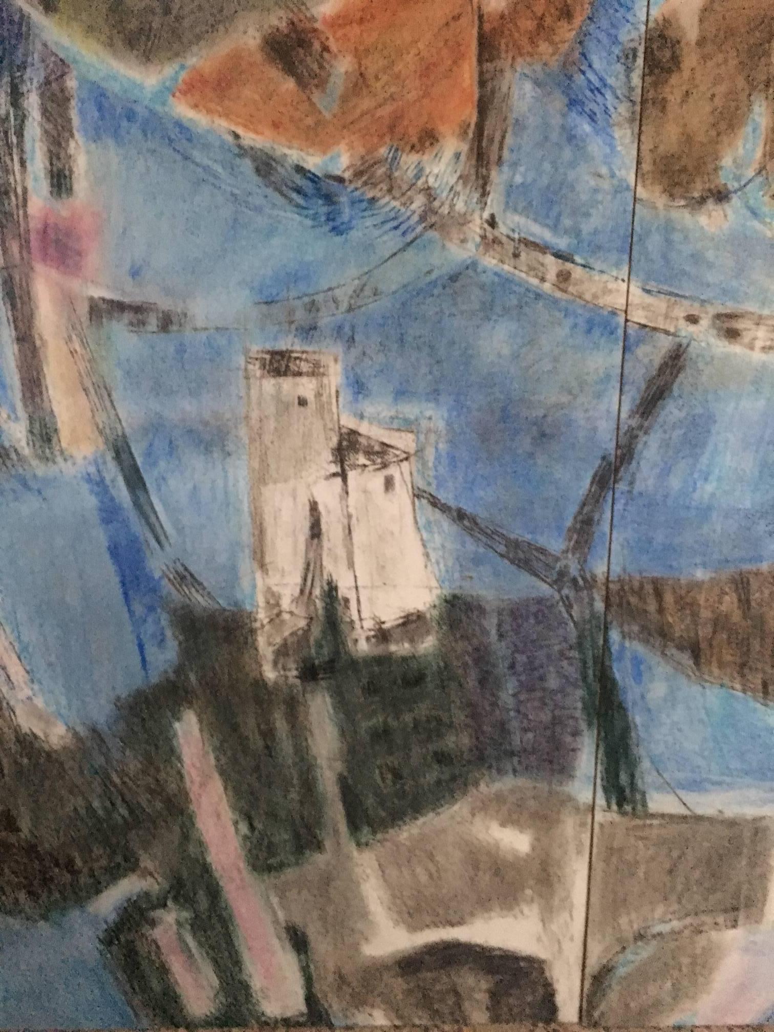 Modern Iconic Painting Two-Pieces Ensemble by Artist Enrico Paulucci For Sale