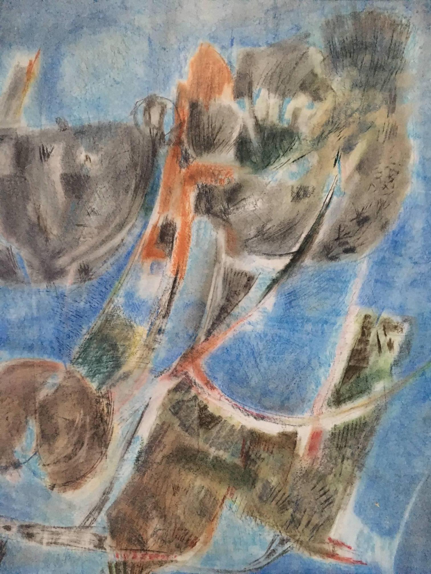Italian Iconic Painting Two-Pieces Ensemble by Artist Enrico Paulucci For Sale