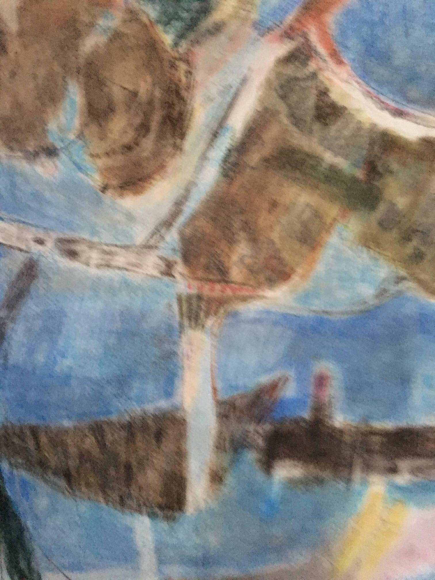 Iconic Painting Two-Pieces Ensemble by Artist Enrico Paulucci In Good Condition For Sale In Paris, ile de france