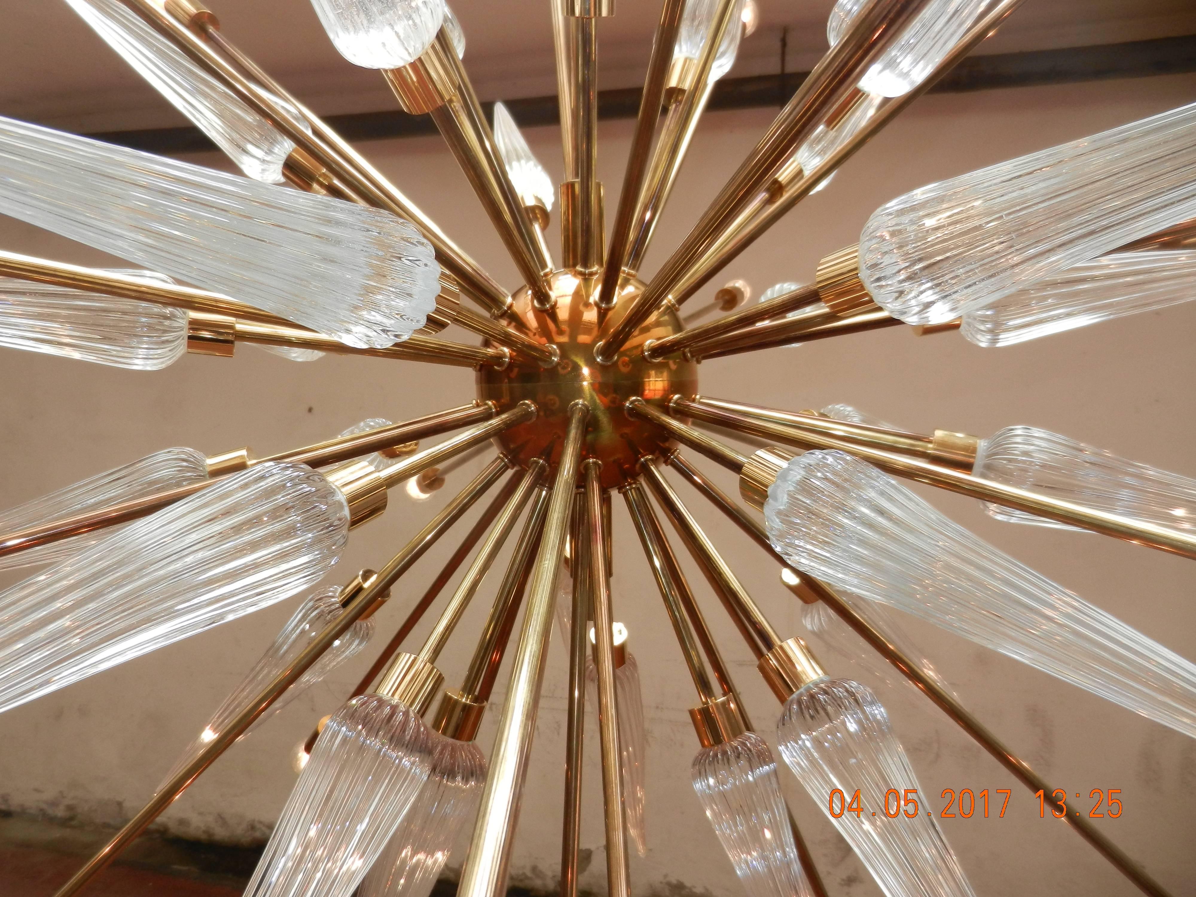 Italian Sputnik Murano Glass Chandelier For Sale