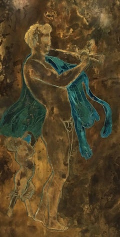 Pair of Bronze Grecian Wall Plaques by Philip and Kelvin LaVerne