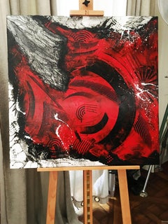 Painting Acrylic on Canvas by French Artist Serge Lefox, "Abundance"