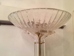 Floor Lamp circa 1970 Lucite and Murano Glass