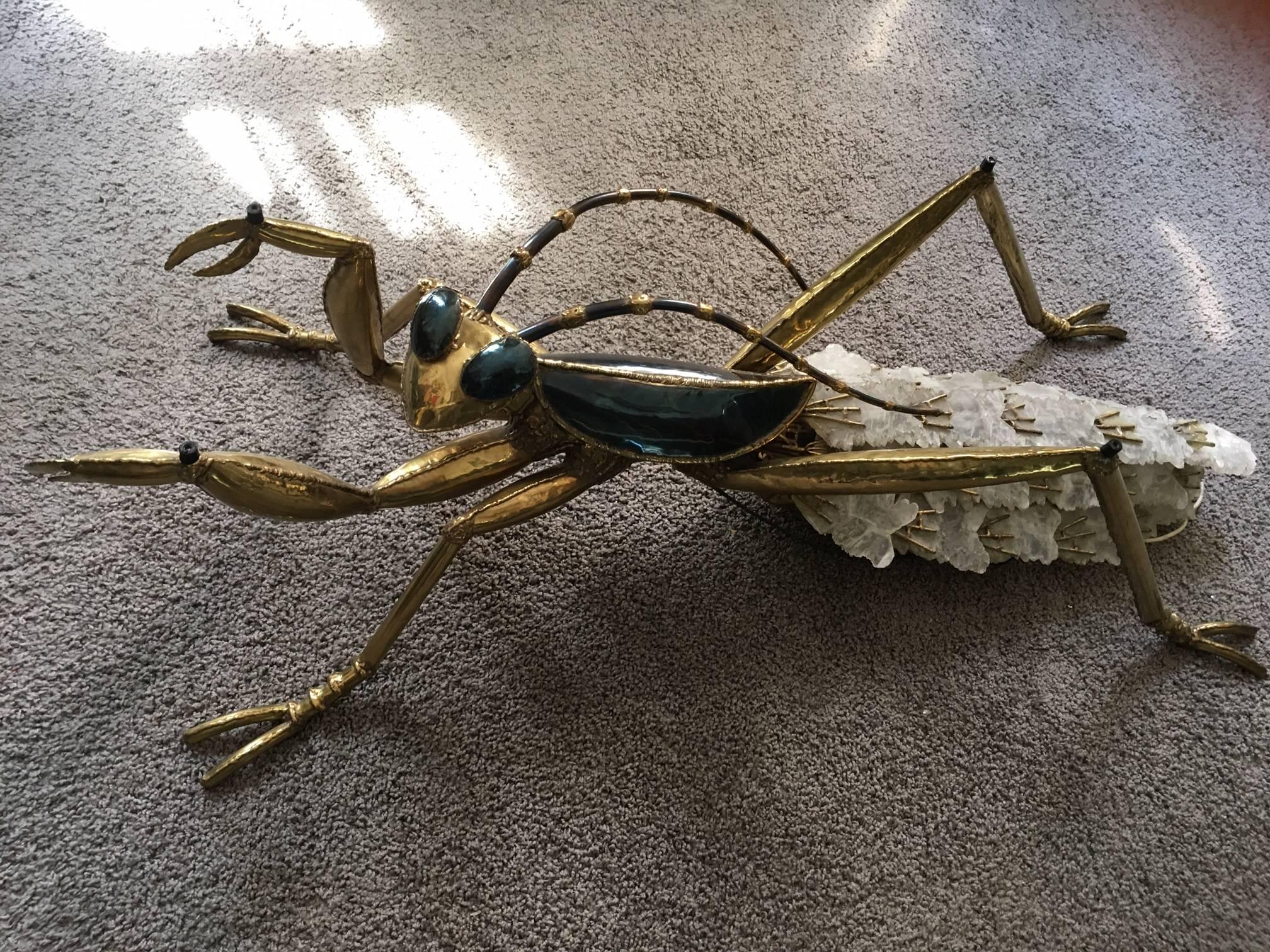 French Massive Jacques Duval Brasseur Coffee Table in Form of a Praying Mantis For Sale
