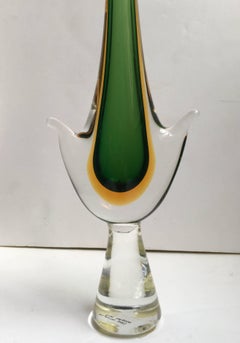 Seguso Sommerso Triple Encased Vase, circa 1950