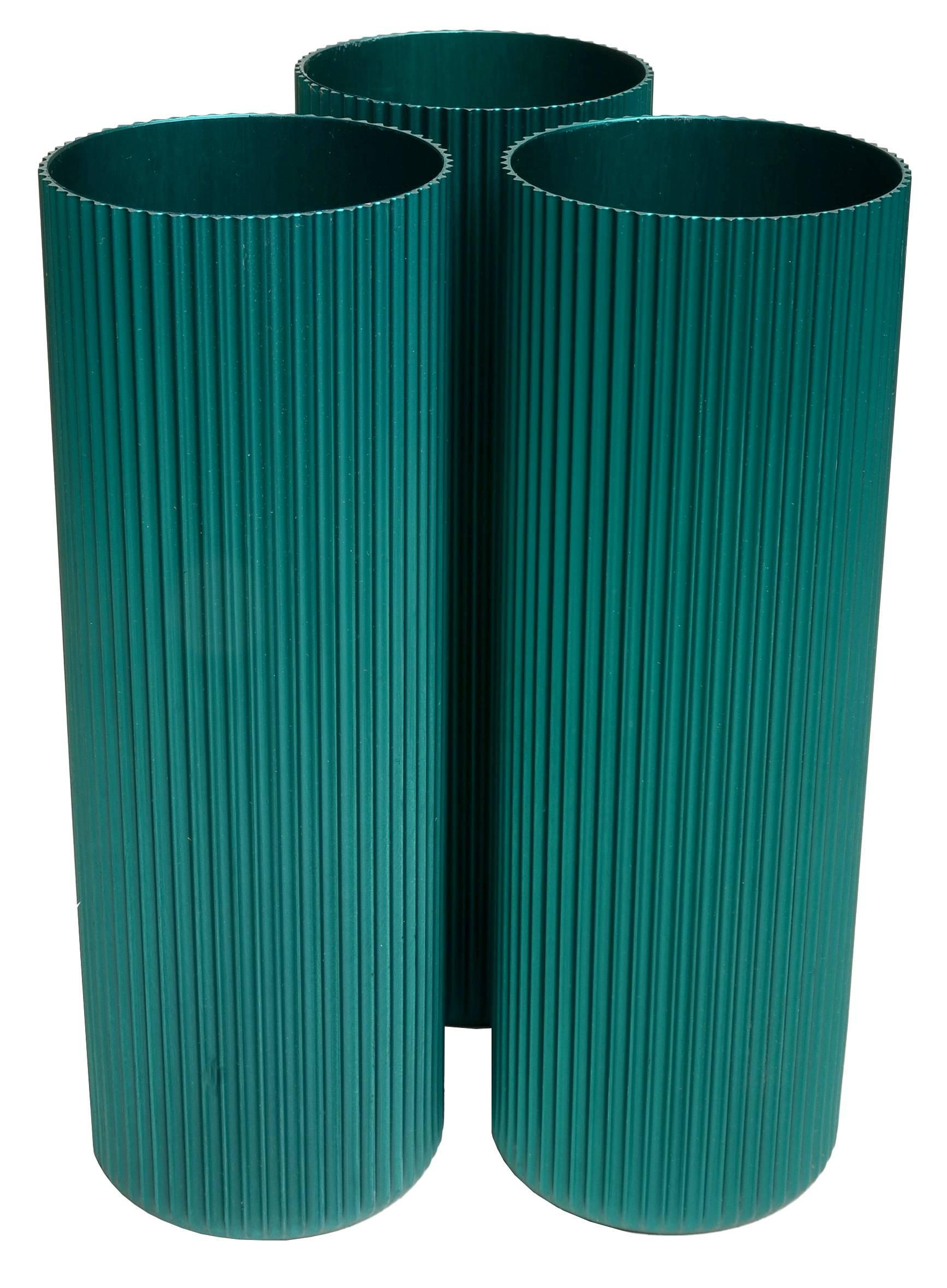Vasen aus eloxiertem Aluminium von Alkoa  (amerikanisch) im Angebot