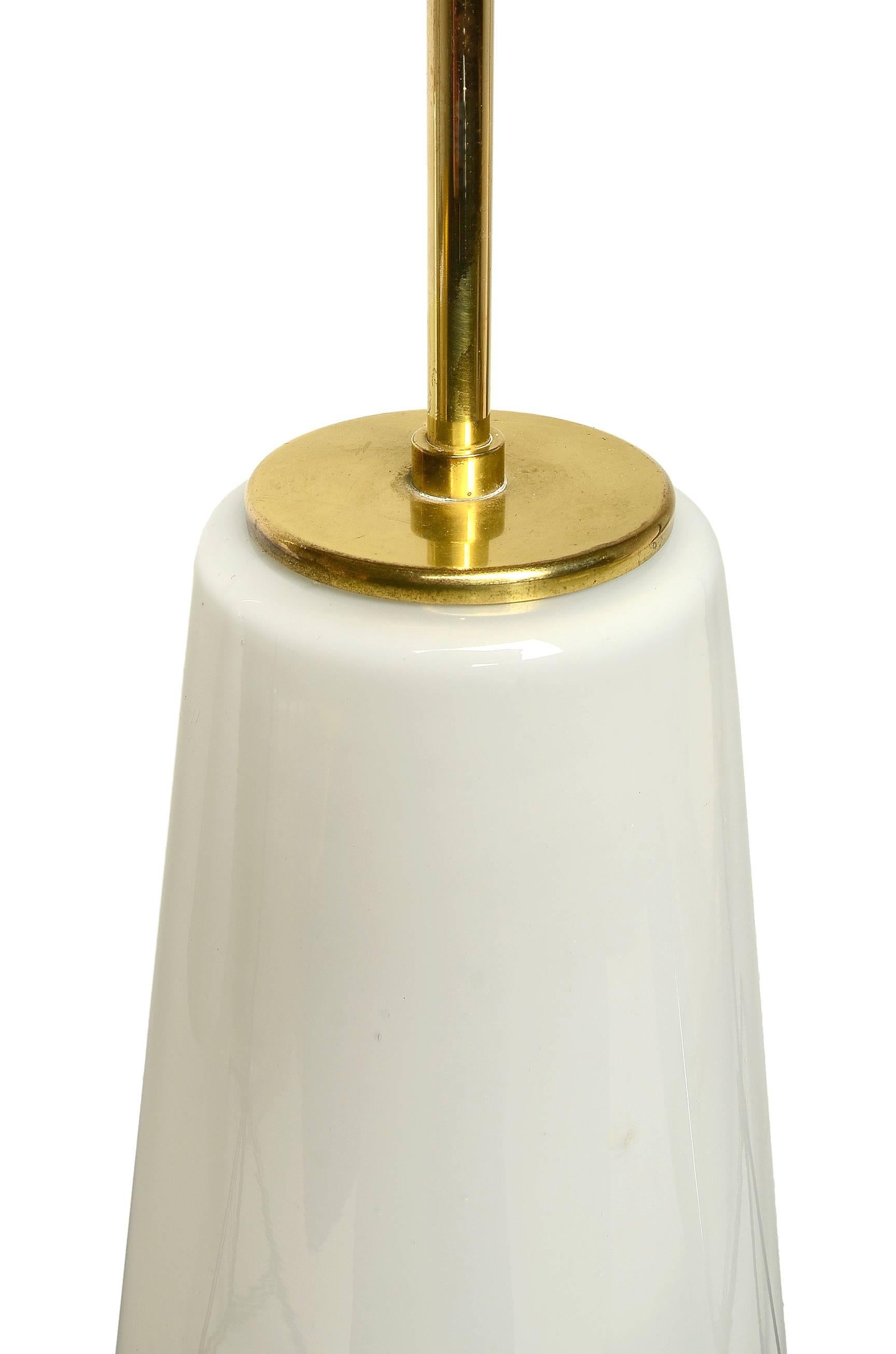 Milieu du XXe siècle Paavo Tynell lampe à suspension double rare en vente