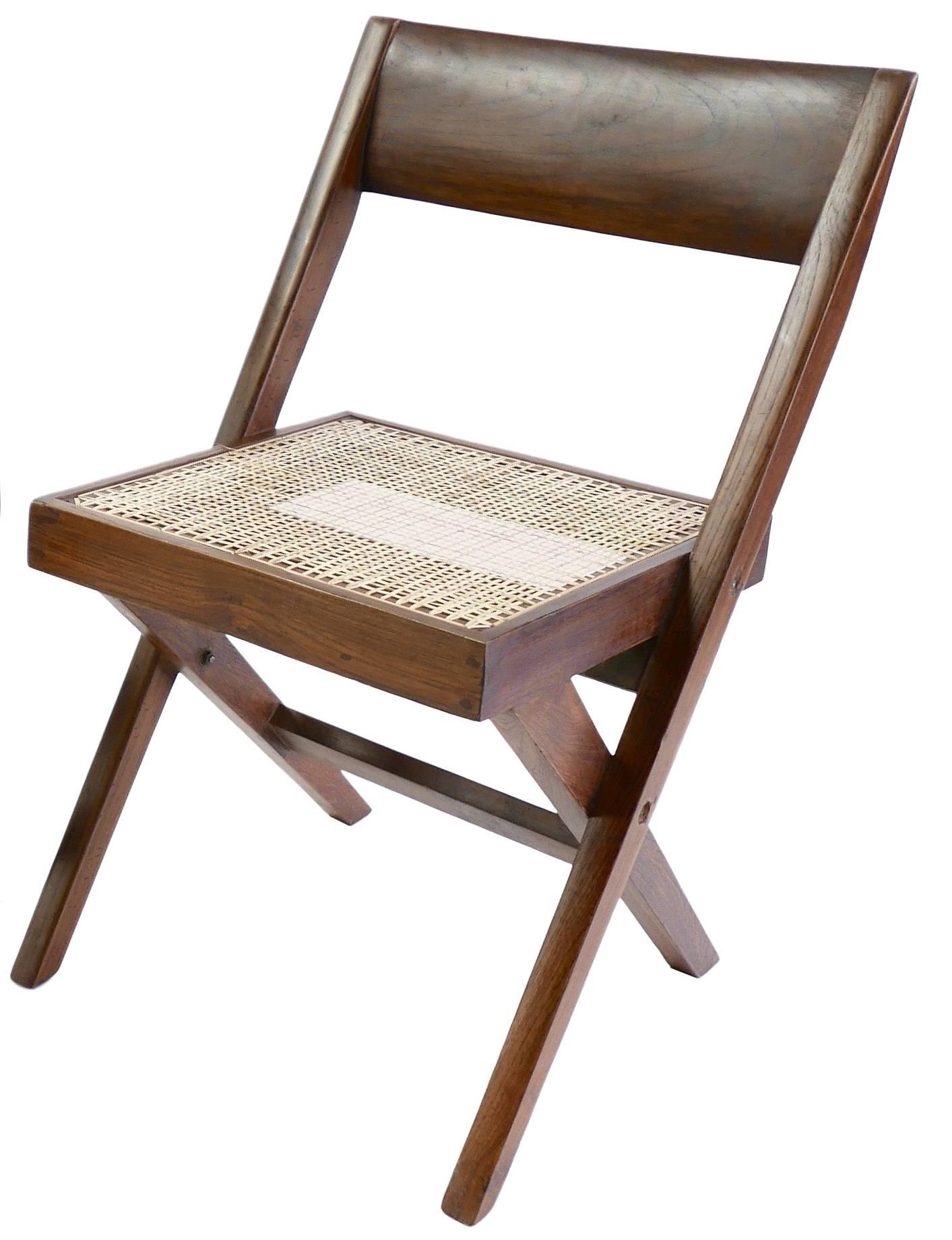 Teak Four Pierre Jeanneret Library Chairs