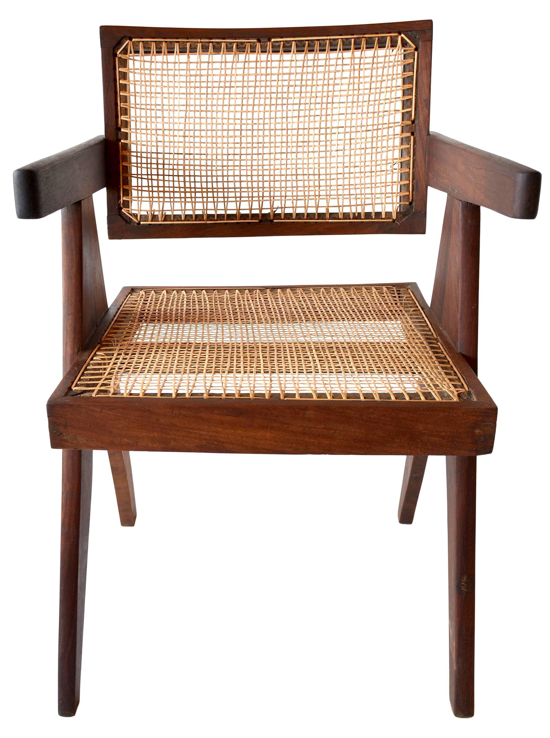 Mid-20th Century Exceptional Set of Eight Sissoo Rosewood Armchairs by Pierre Jeanneret