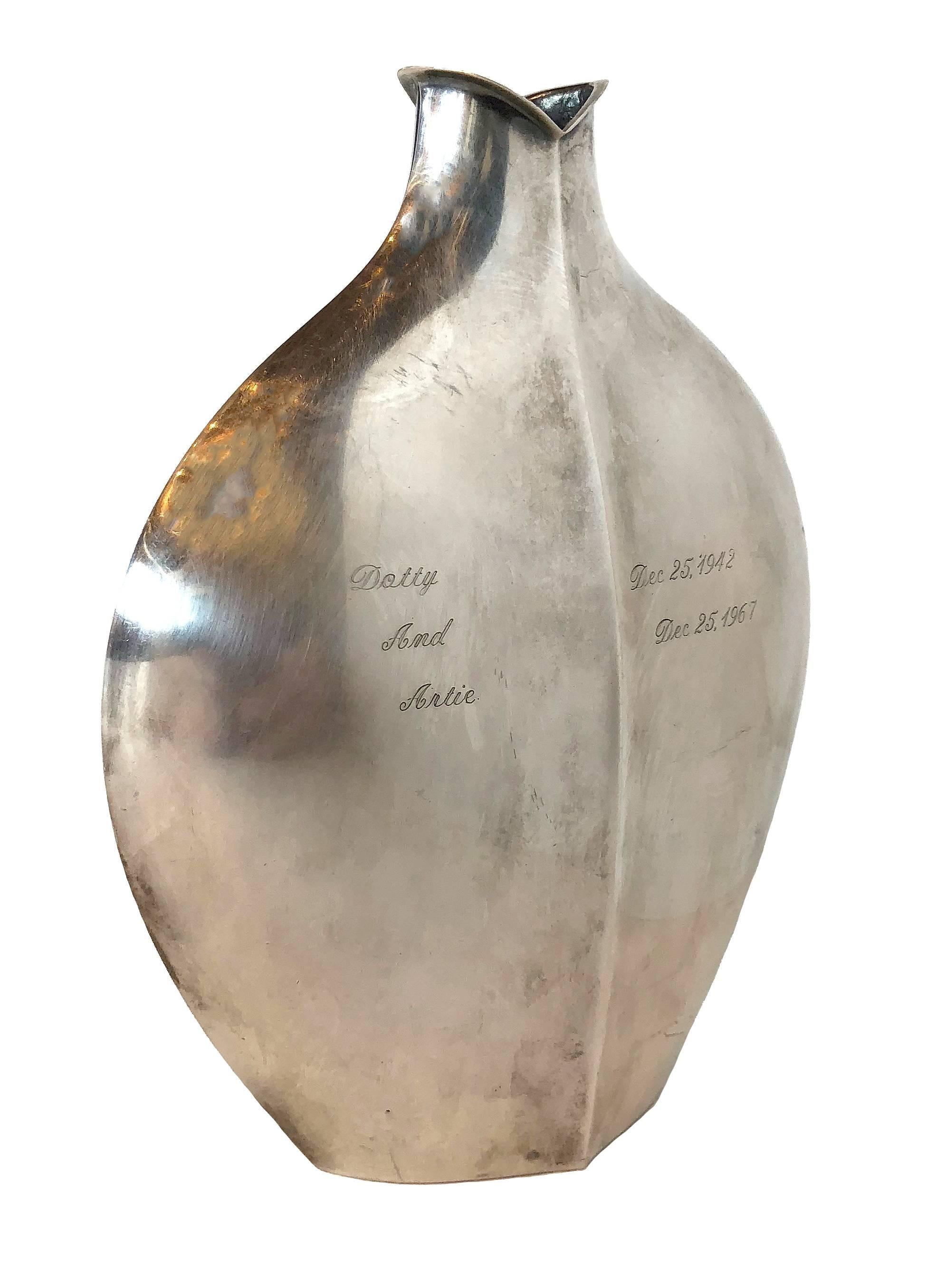 Tapio Wirkkala TW 42 Silver Vase In Good Condition In Toronto, Ontario