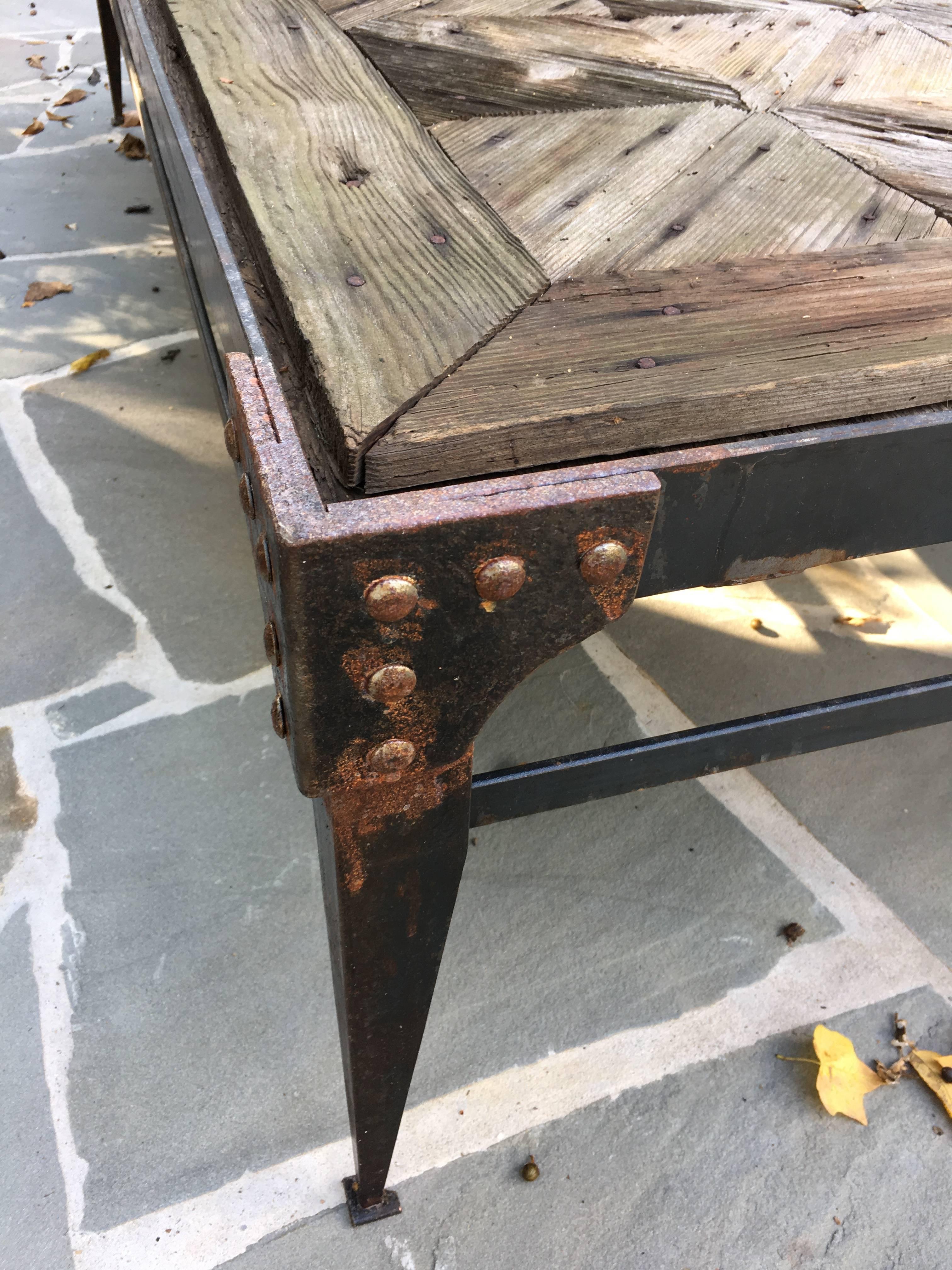 English 18th Century Cathedral Door Coffee Table For Sale