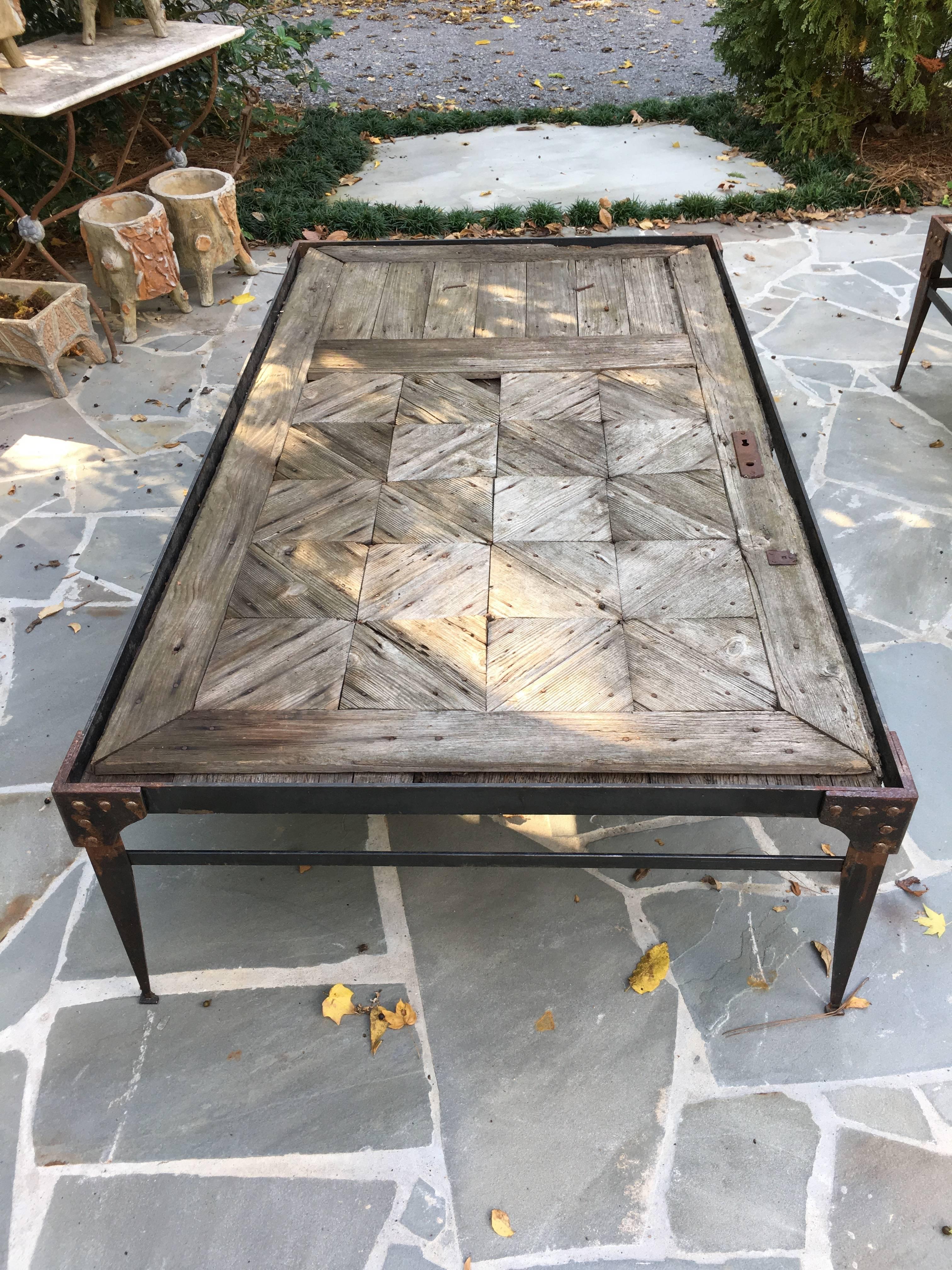 Mid-19th Century 18th Century Cathedral Door Coffee Table For Sale