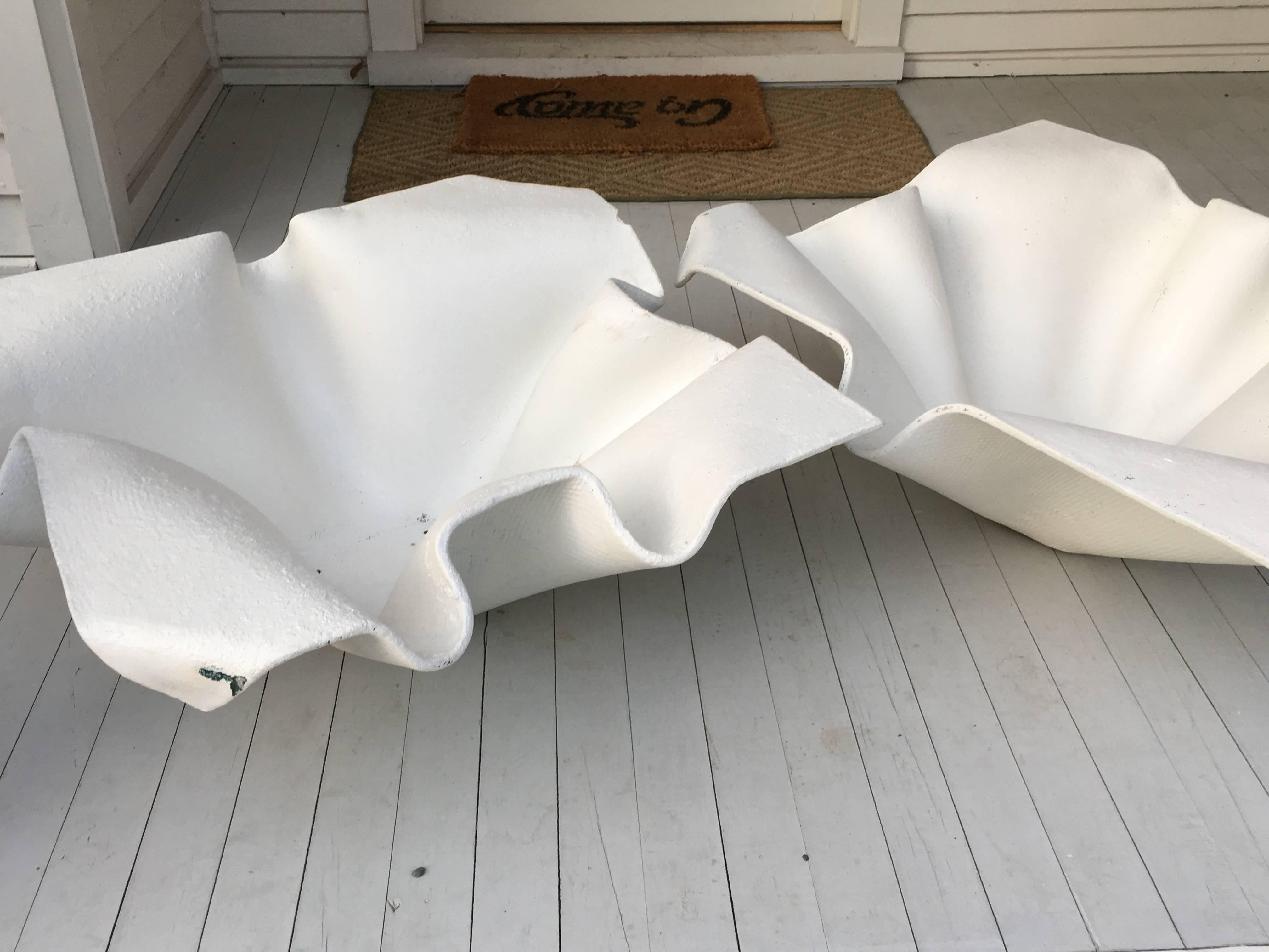 Mid-20th Century Pair of Extra-Large Mid-Century Willy Guhl Handkerchief Planters For Sale