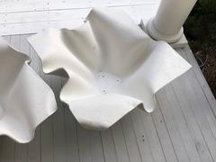 Pair of Extra-Large Mid-Century Willy Guhl Handkerchief Planters