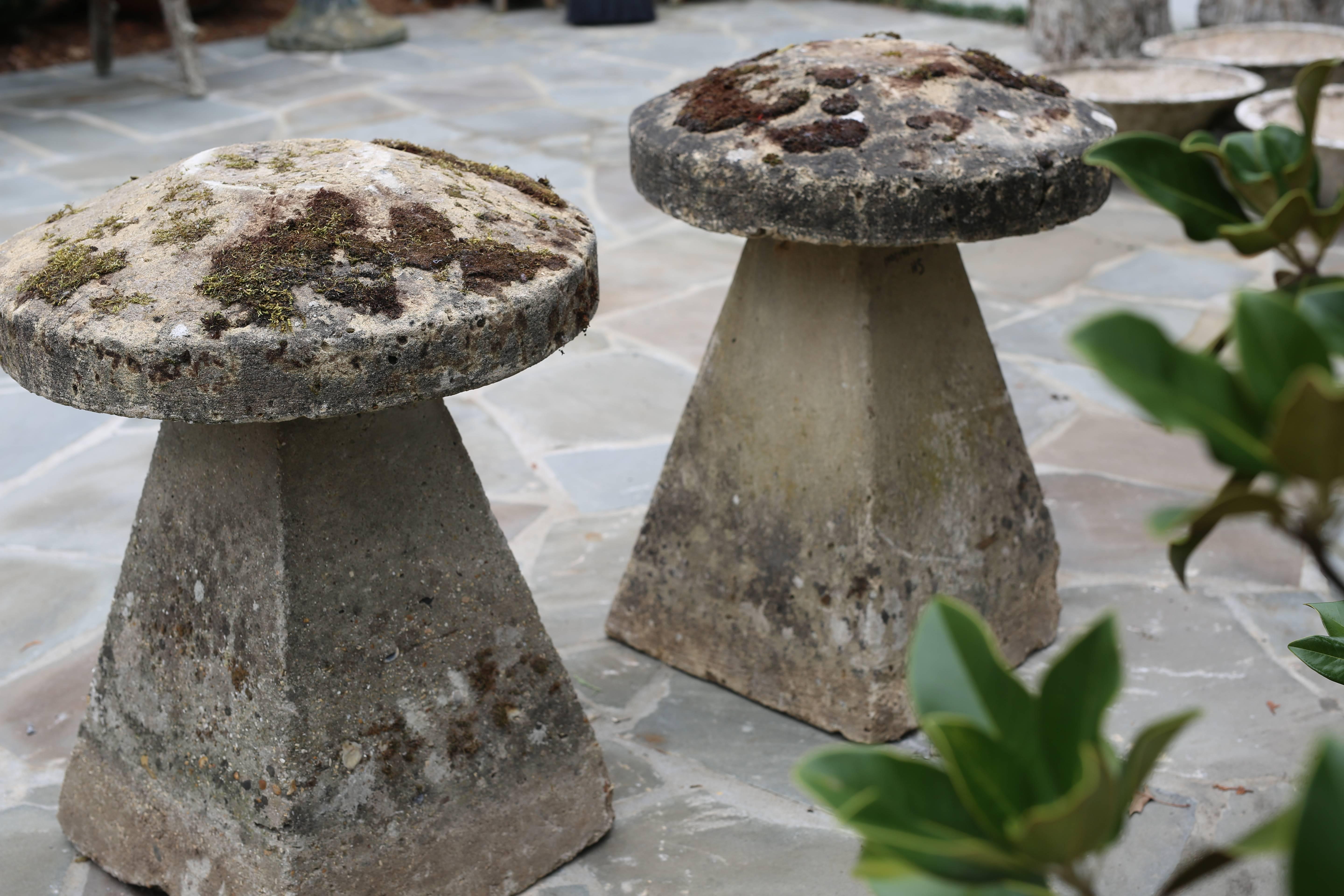 "Staddle Stones" often called mushrooms or toadstools are remnants of the agricultural past. Mainly dating from the 17th and 18th centuries they were practical foundation stones, keeping wooden structures from rotting, with the cap also