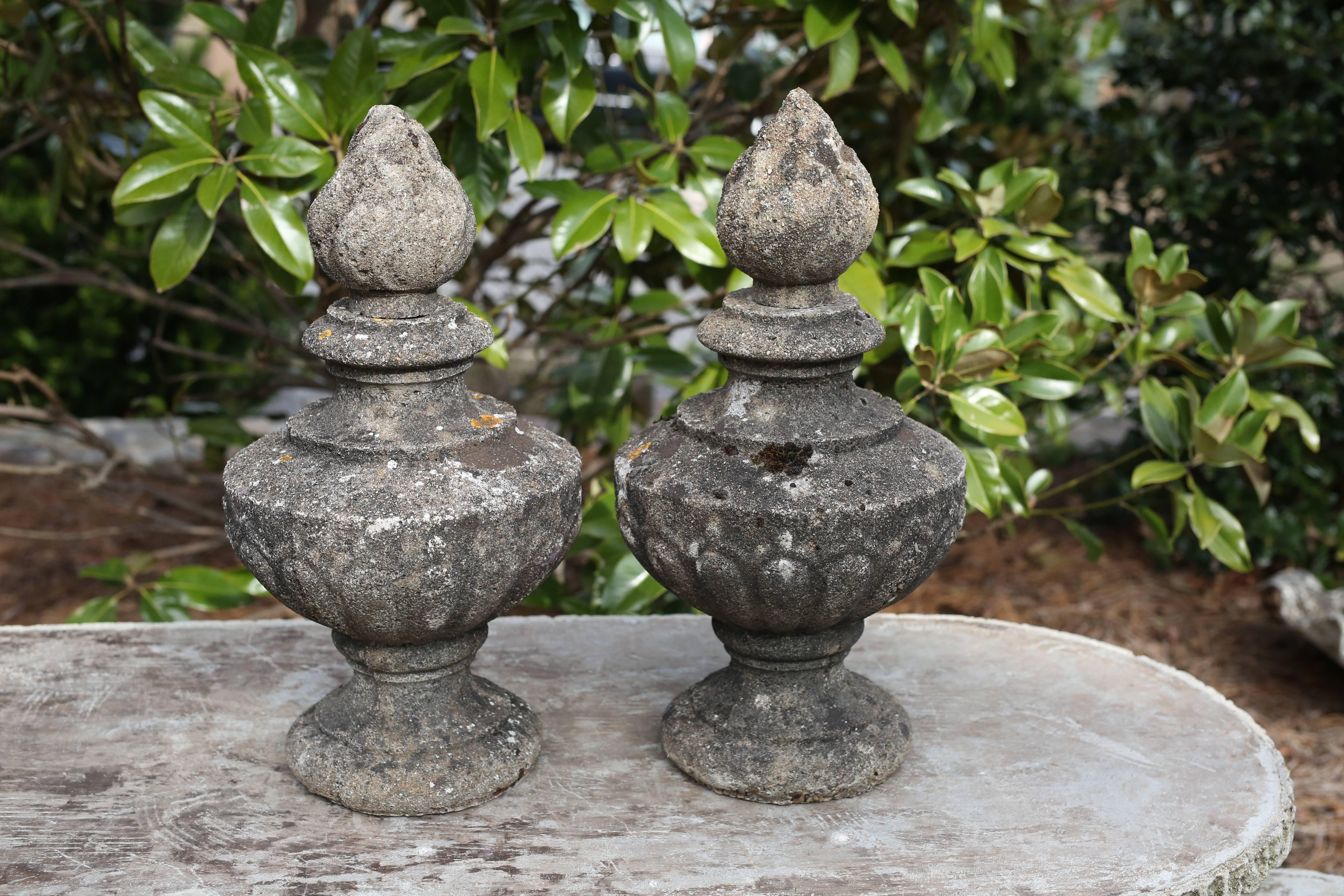 18th Century French Pot a Feu Stone Finials, circa 1770-1800 In Good Condition For Sale In Nashville, TN