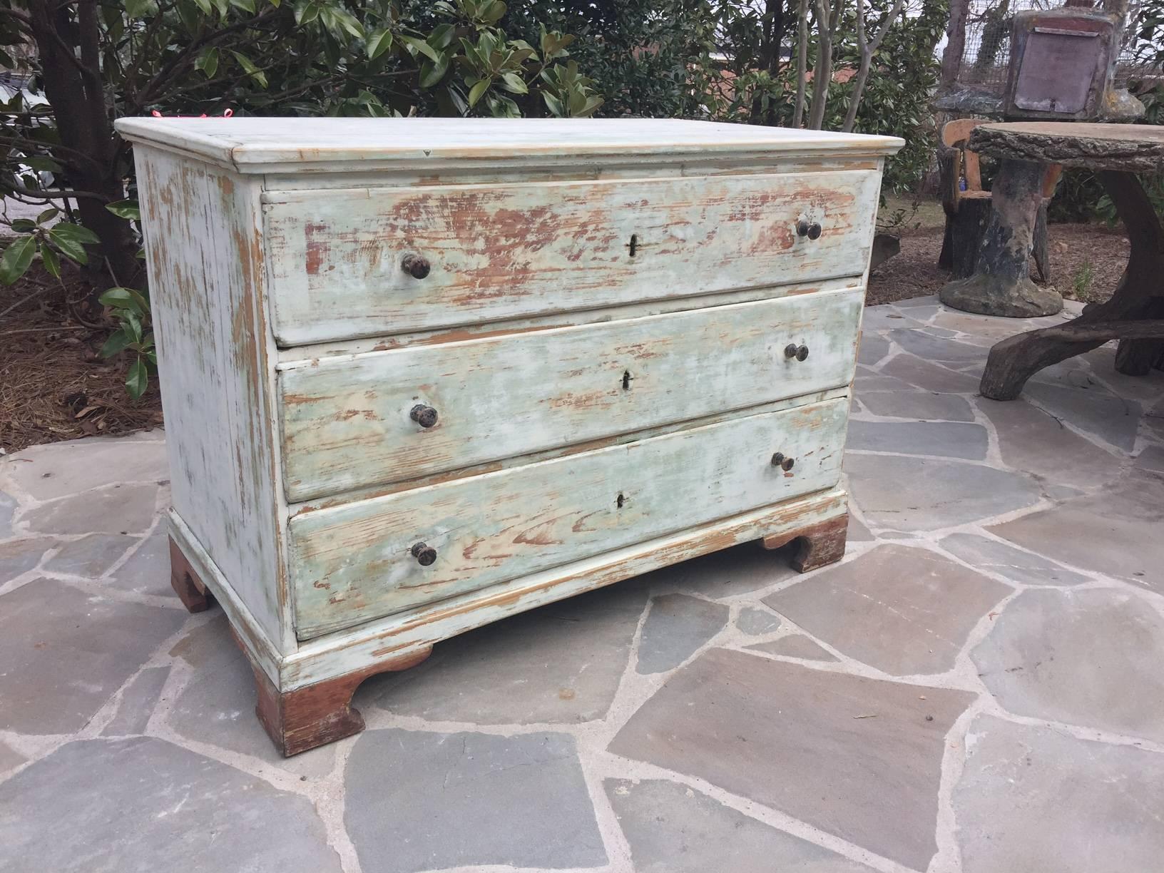 Hand-Painted 19th Century Swedish Painted Chest