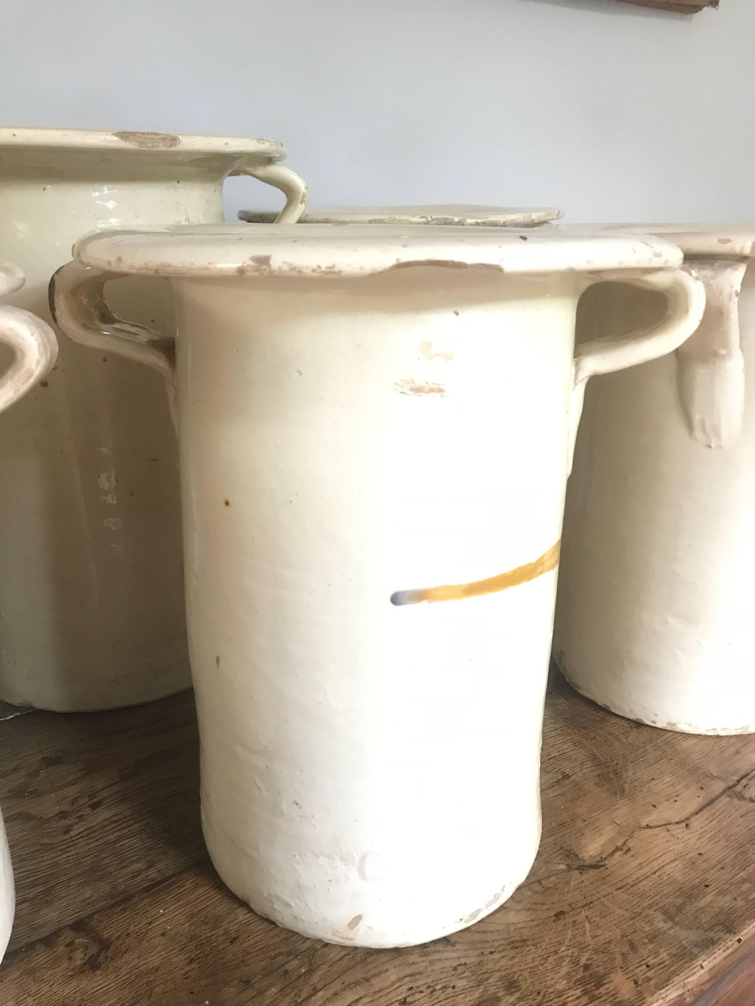 19th Century Antique Italian Terracotta Olive Jars For Sale