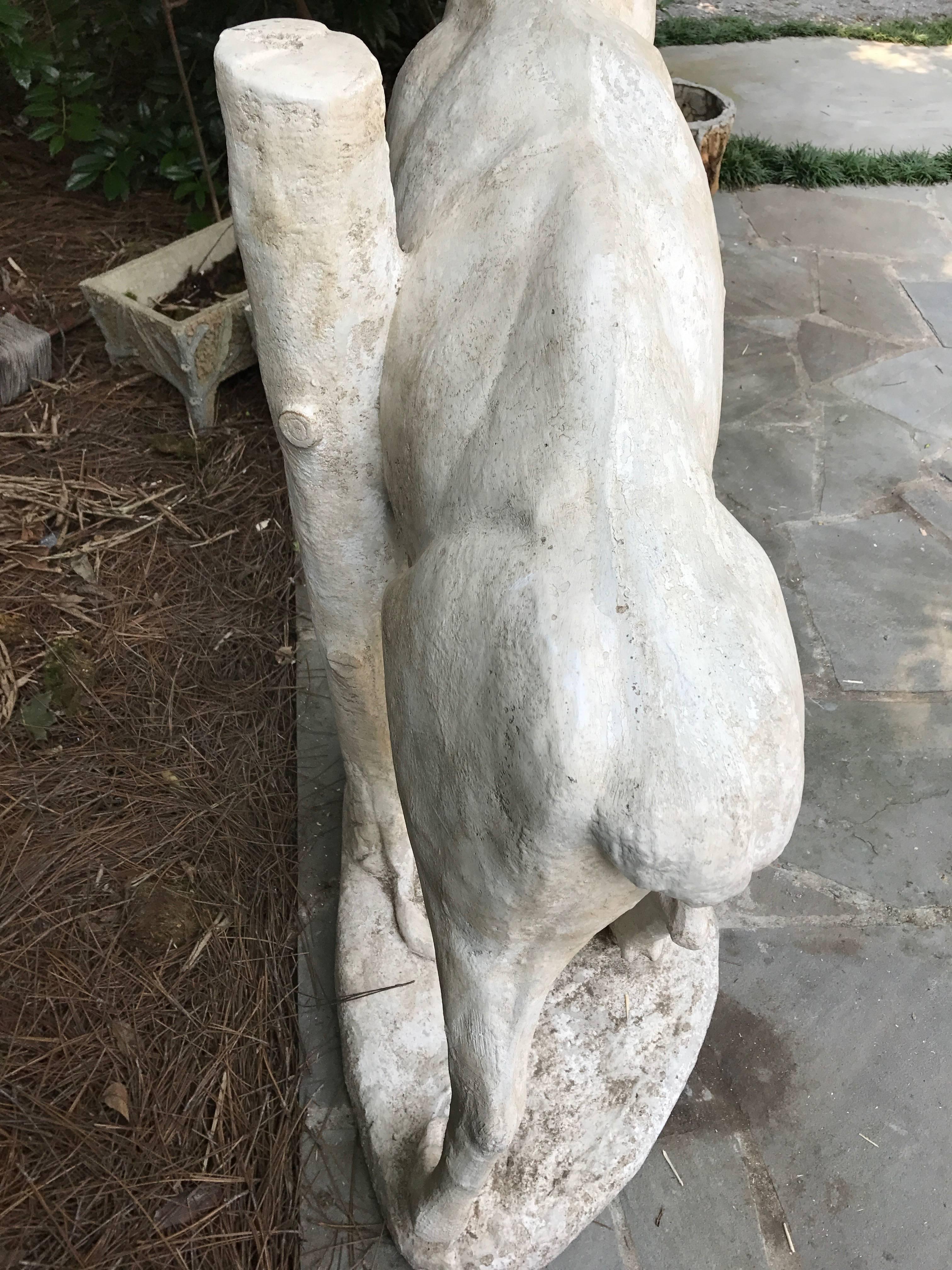 Early 20th Century Large Standing Deer Statue
