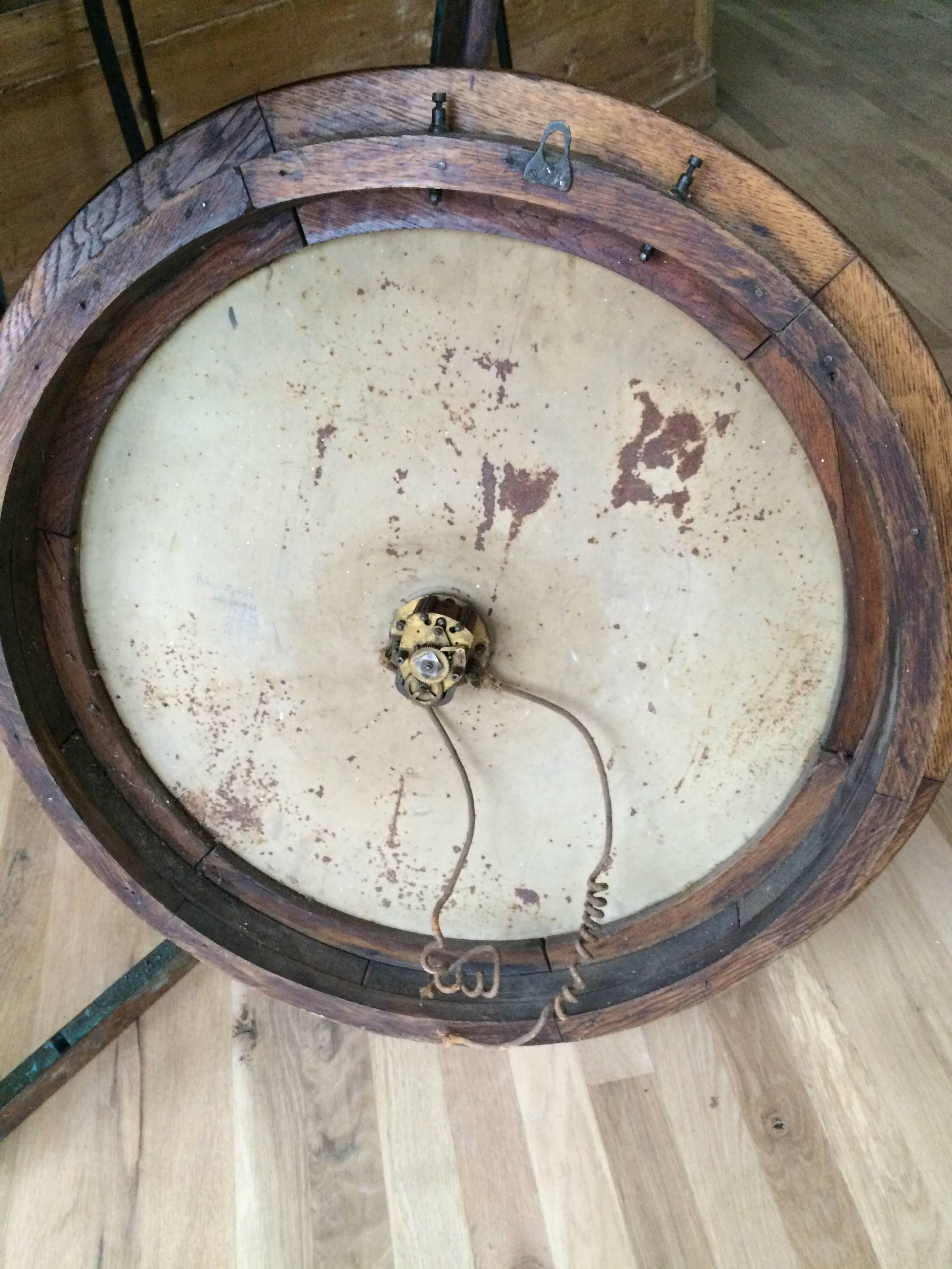 Mid-20th Century 1930's French Brillie Walnut Railroad Station Clock For Sale