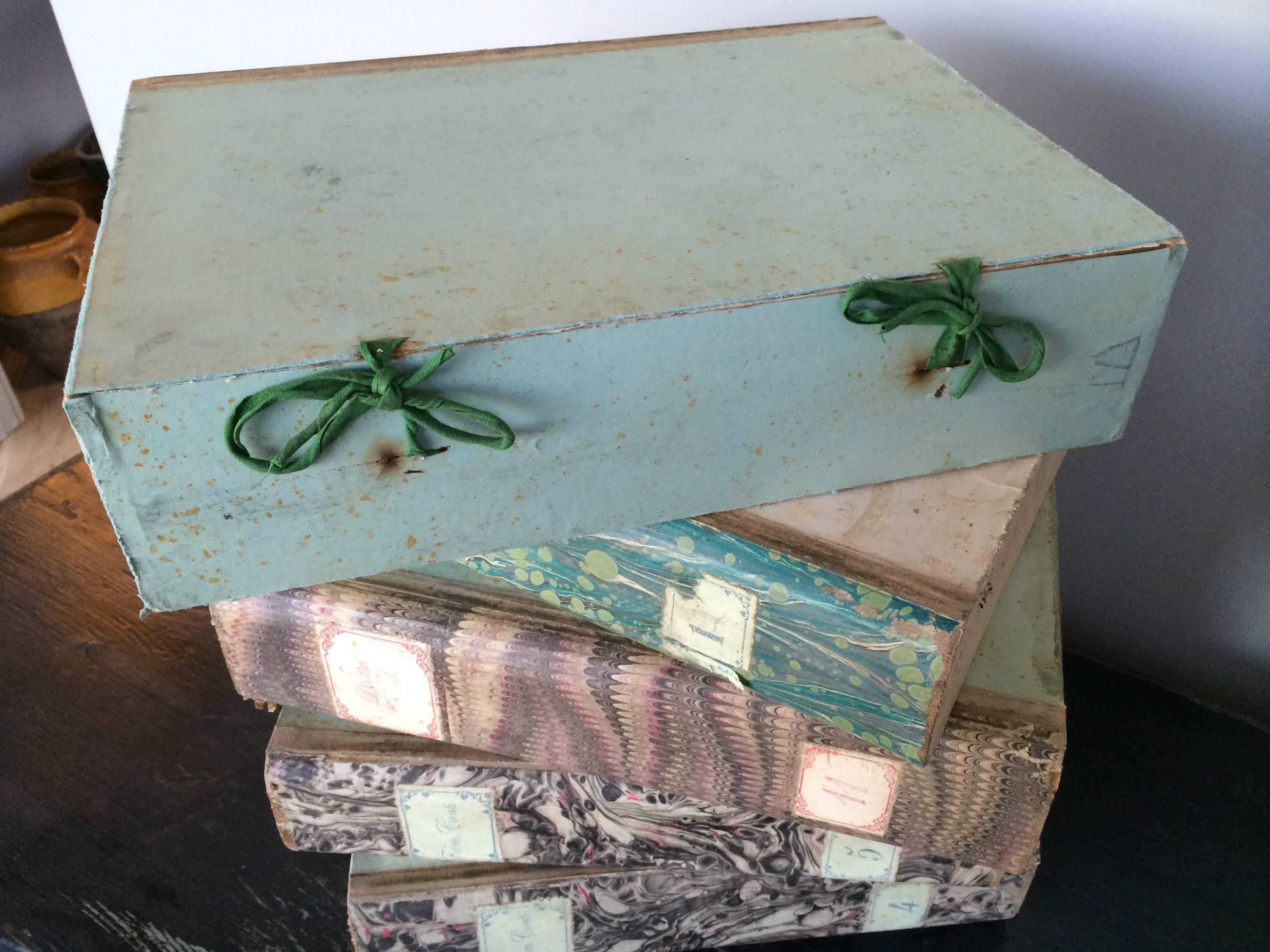 Italian Marbelized Document Boxes In Good Condition In Nashville, TN