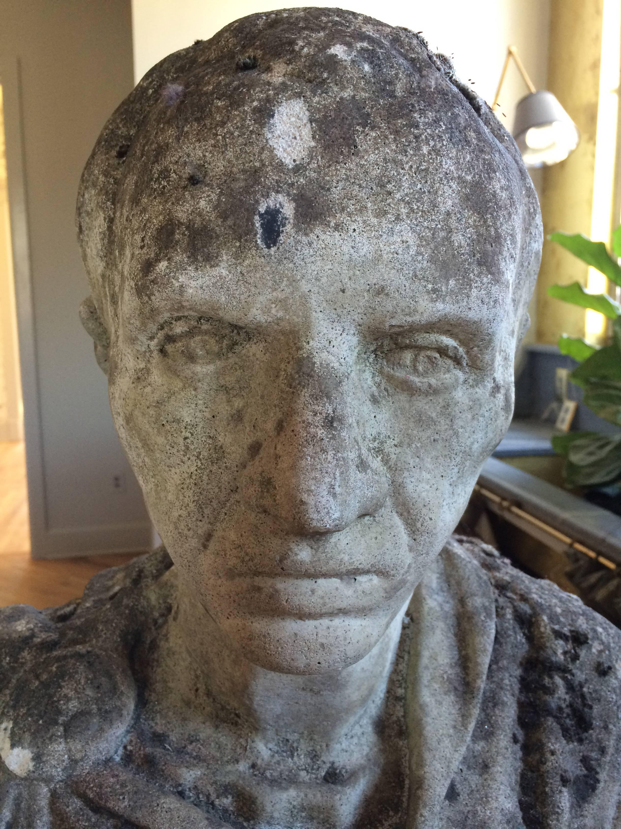 19th Century French Stone Bust In Good Condition In Nashville, TN