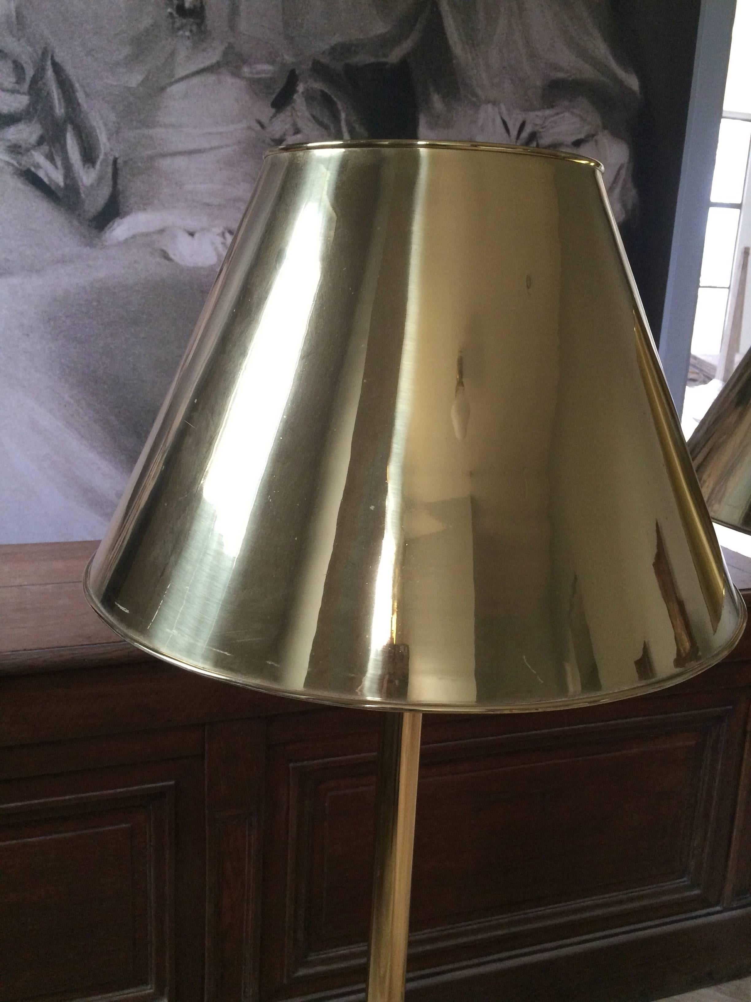 Mid Century French Brass Floor Lamps 4