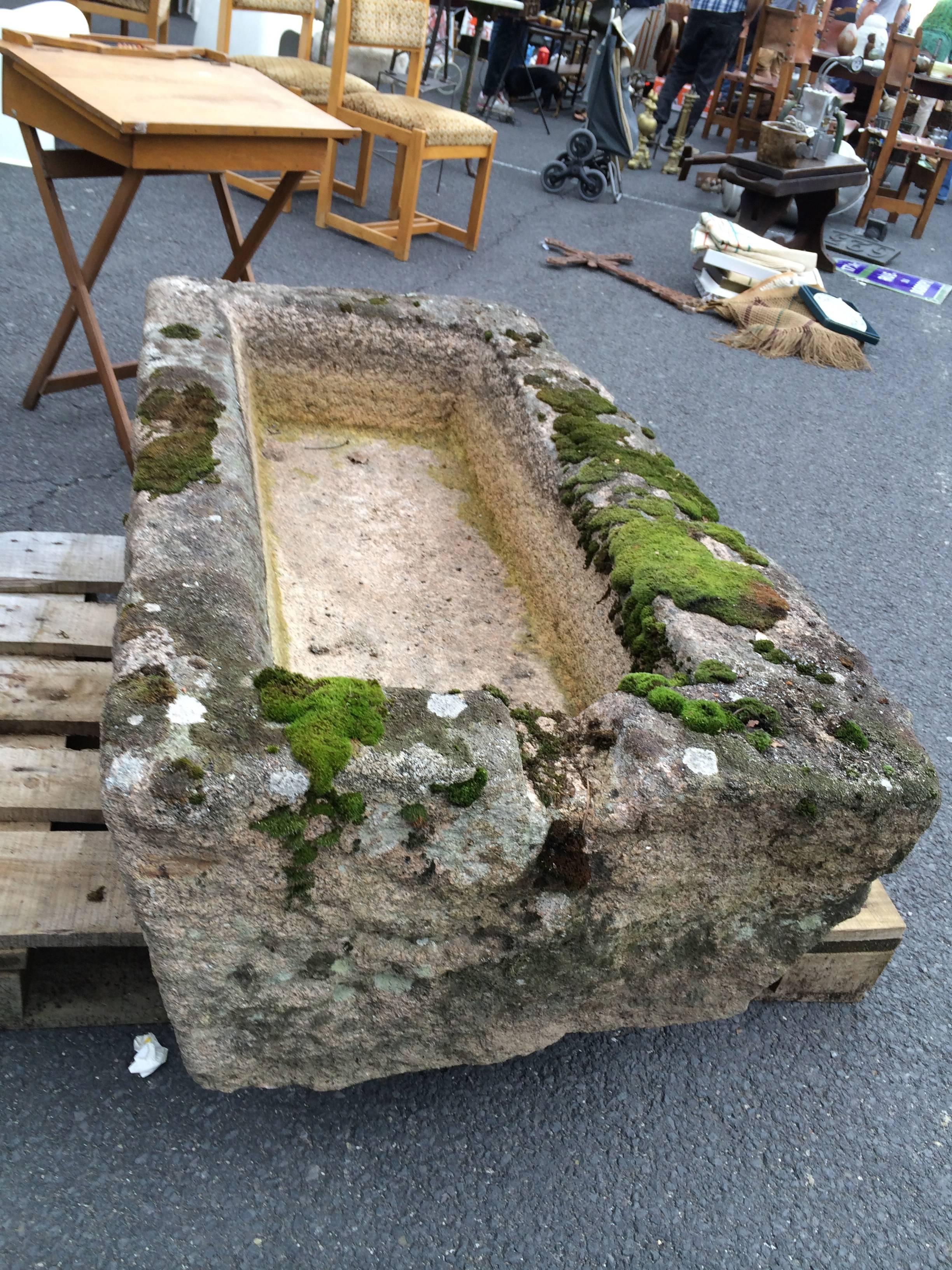 Antique French Stone Trough In Good Condition In Nashville, TN