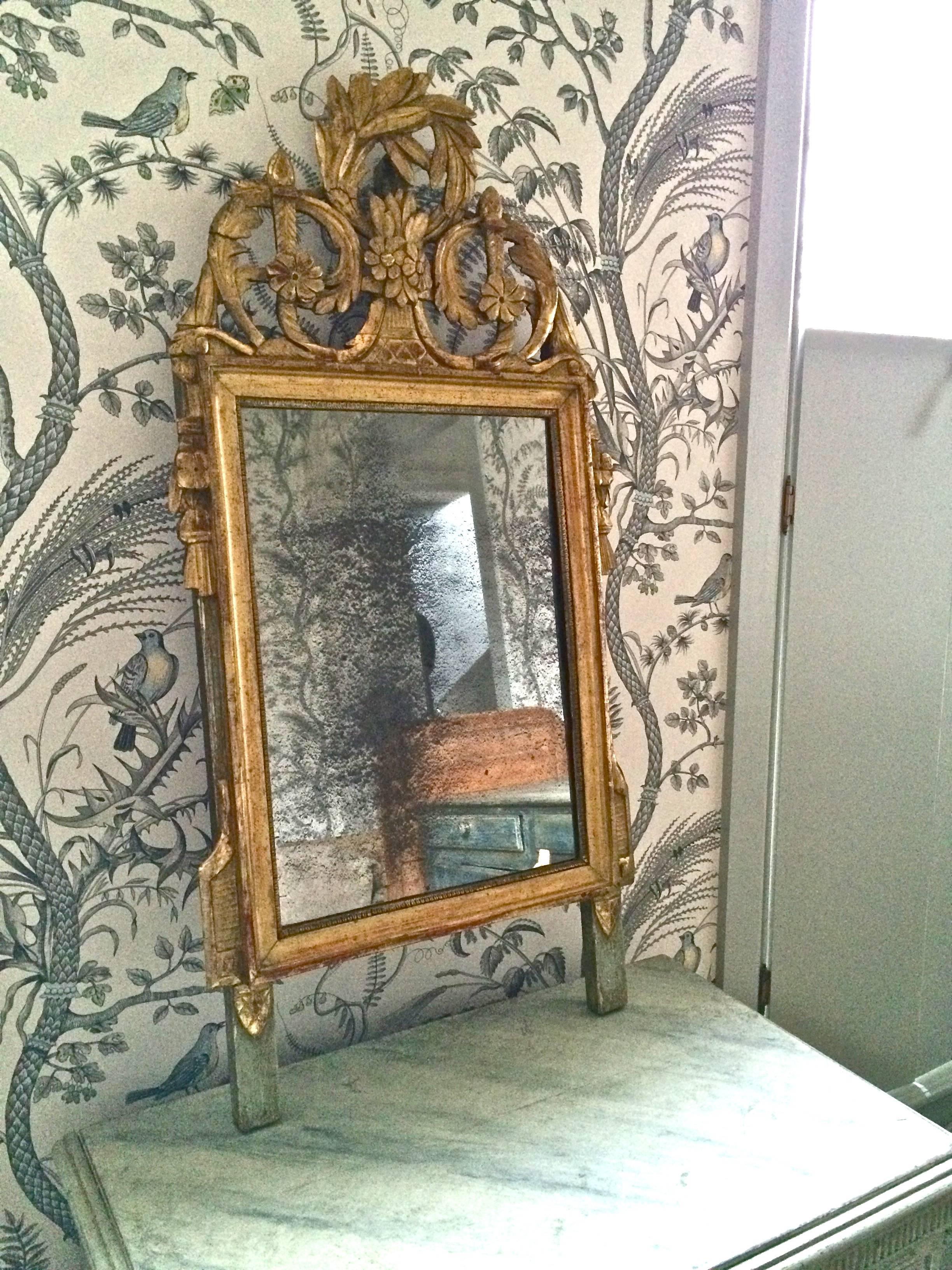 Louis XVI Style French Gilt Mirror 5