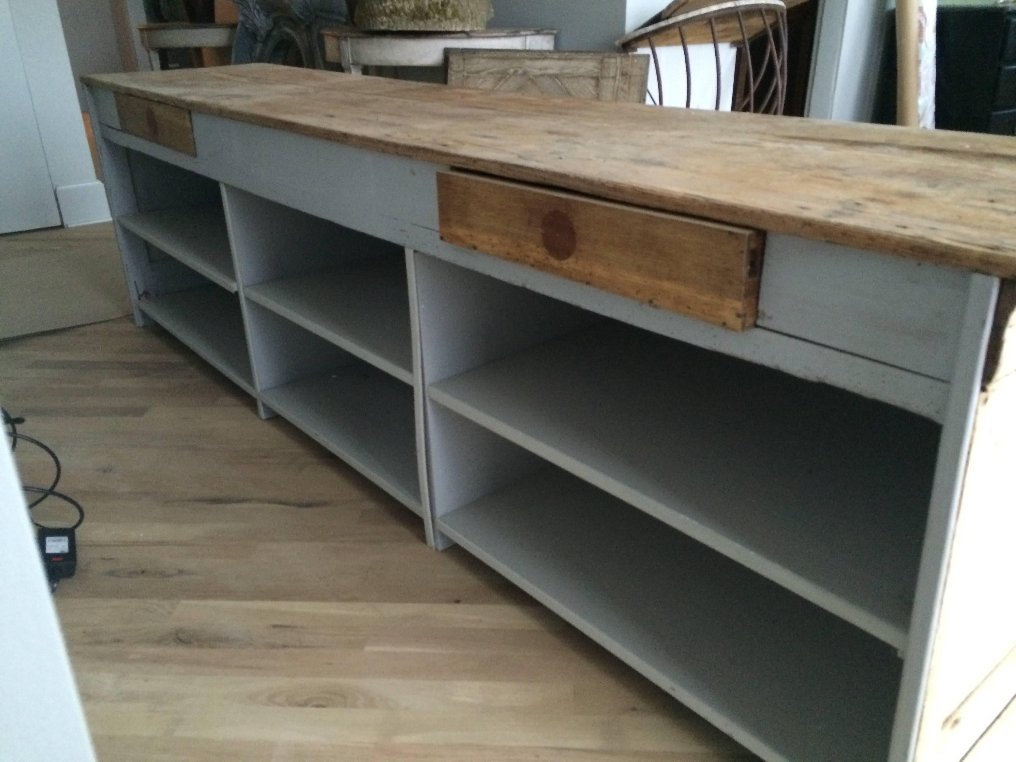 19th Century French Oak Shop Counter 7