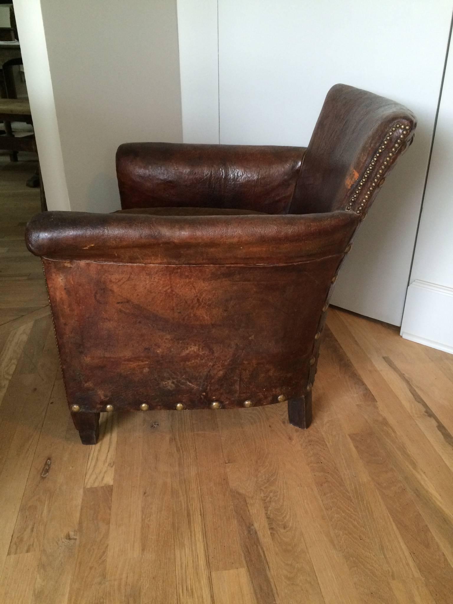 French Leather Club Chair 2