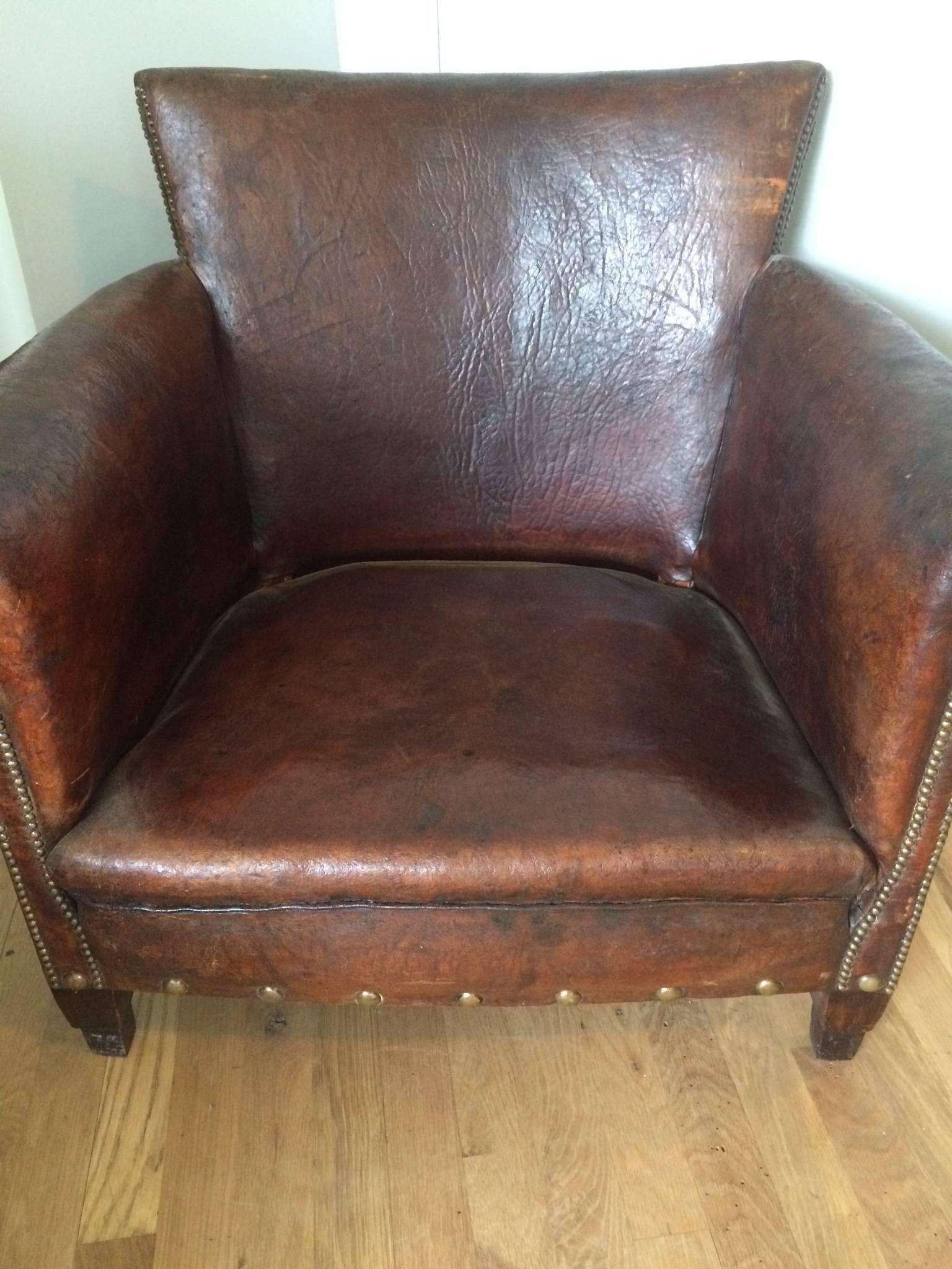 French Leather Club Chair 4
