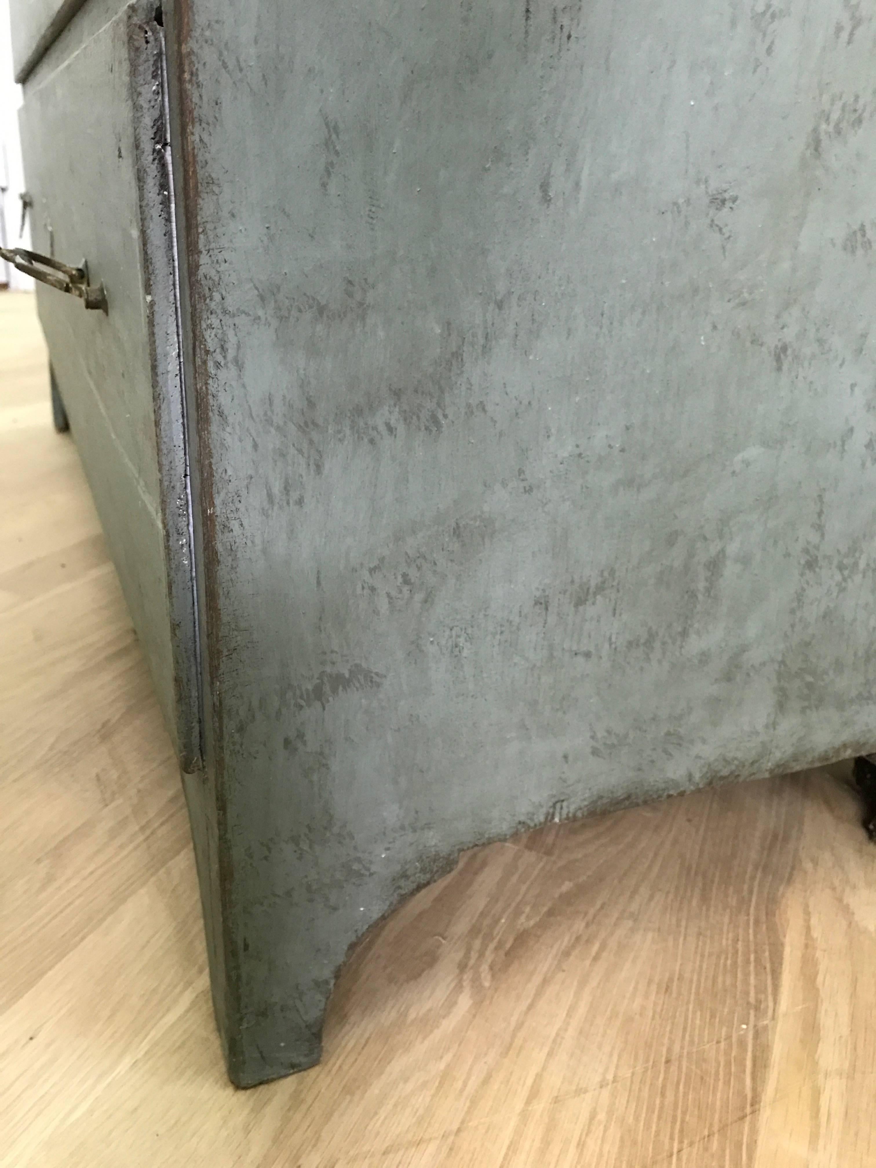 18th Century Swedish Drop Front Secretary with Faux Marble Painted Interior 1