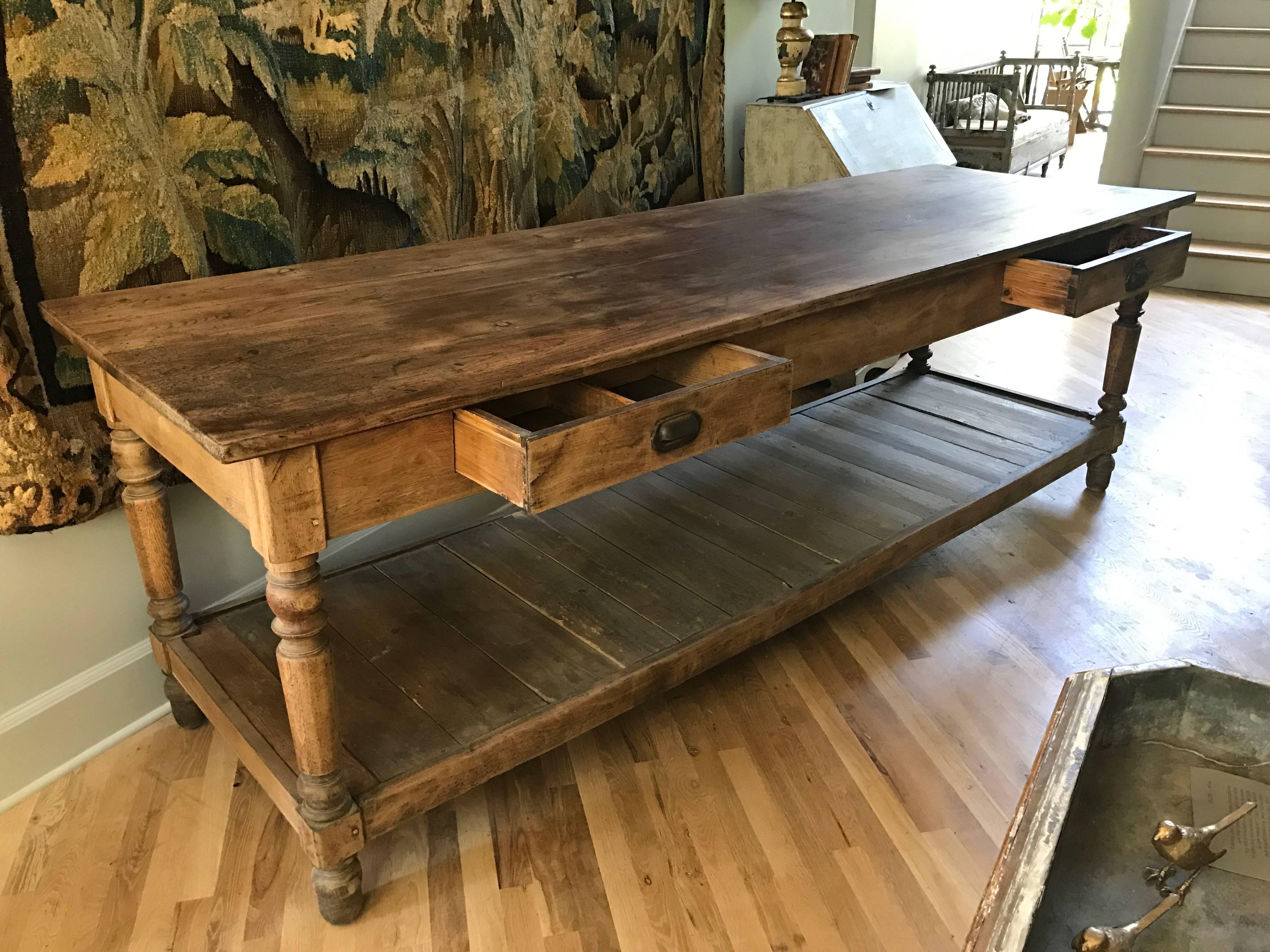Elegant antique French drapers table (