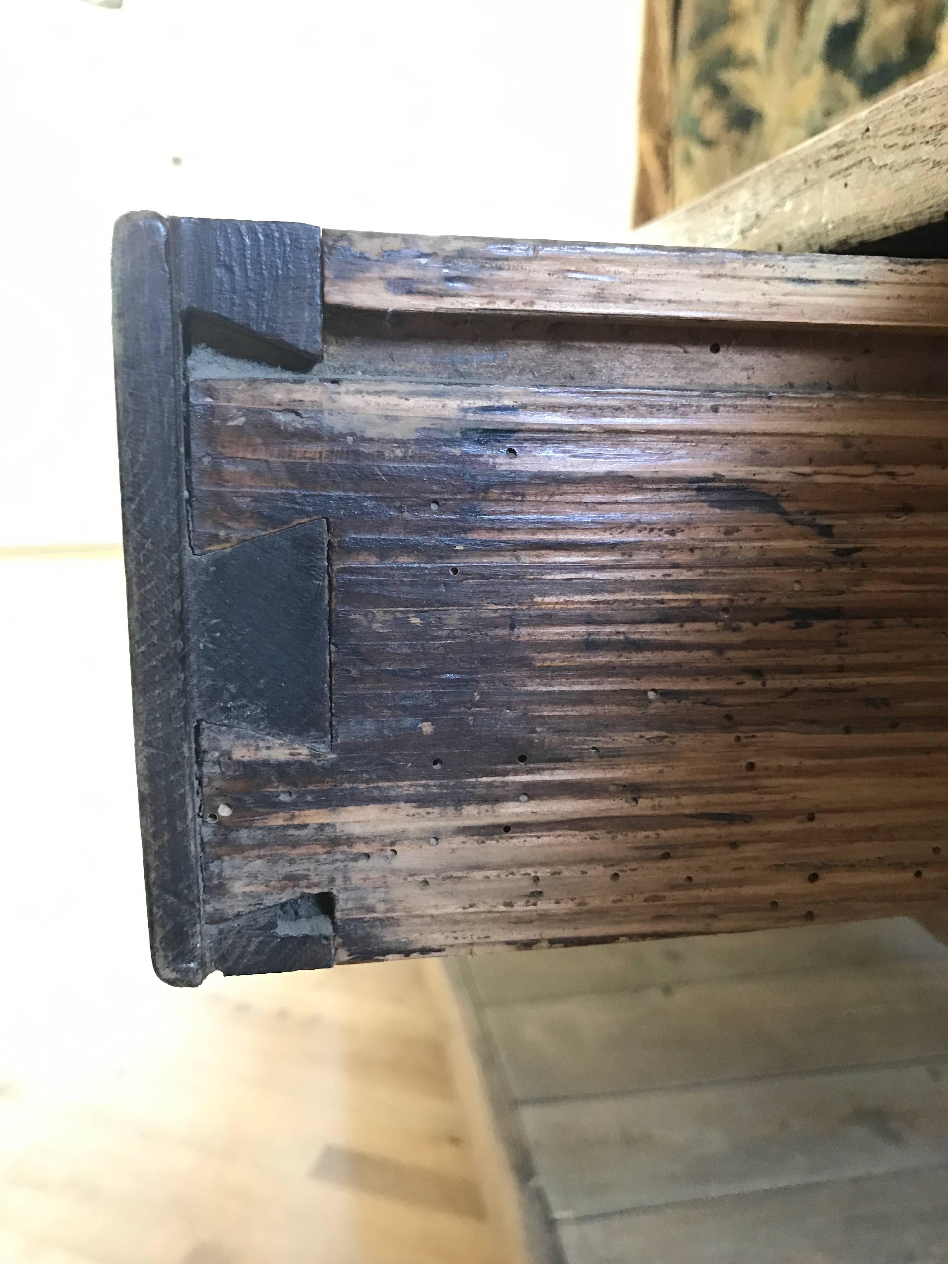 Antique French Oak Draper Table 1