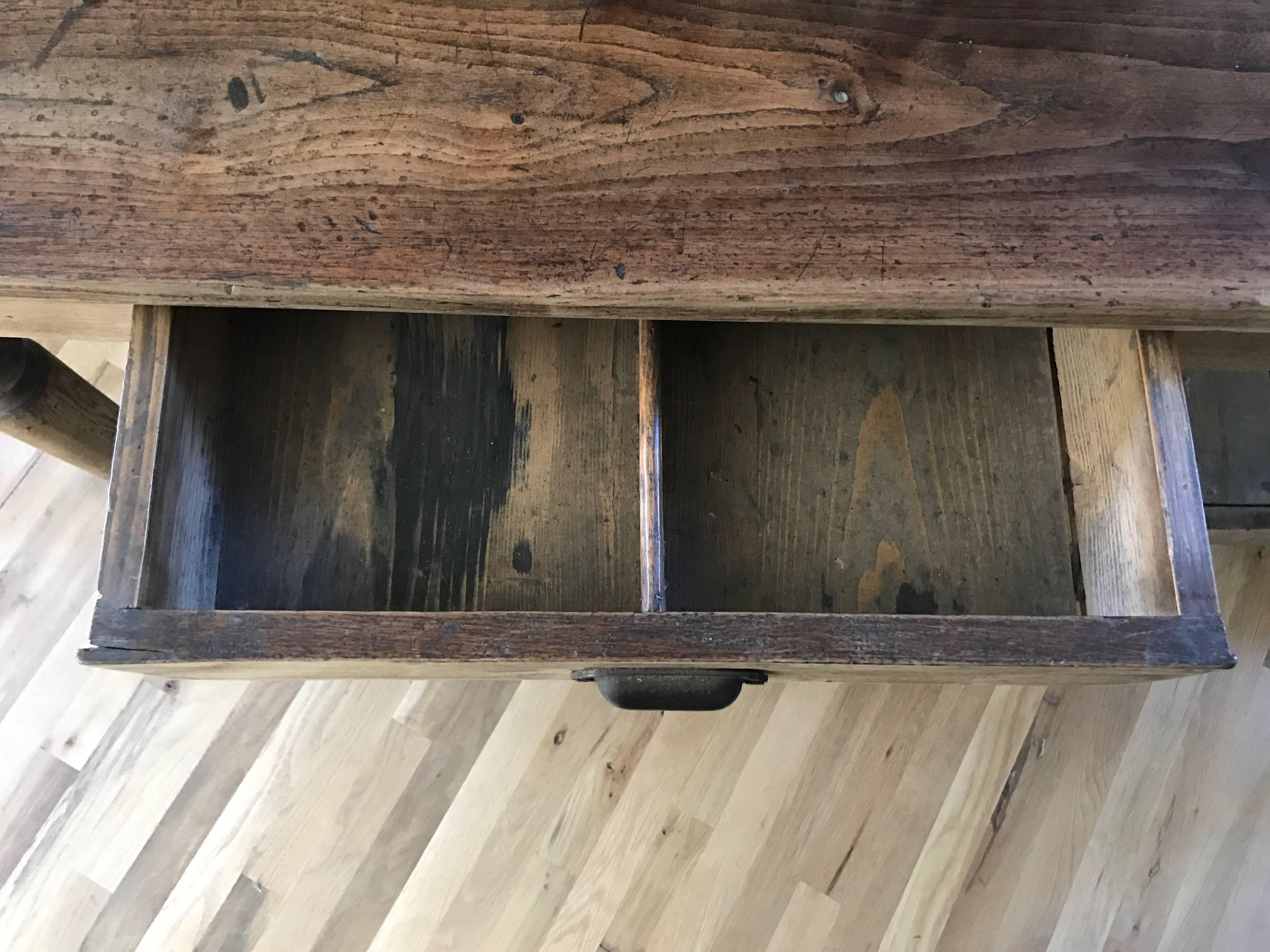 Antique French Oak Draper Table 3