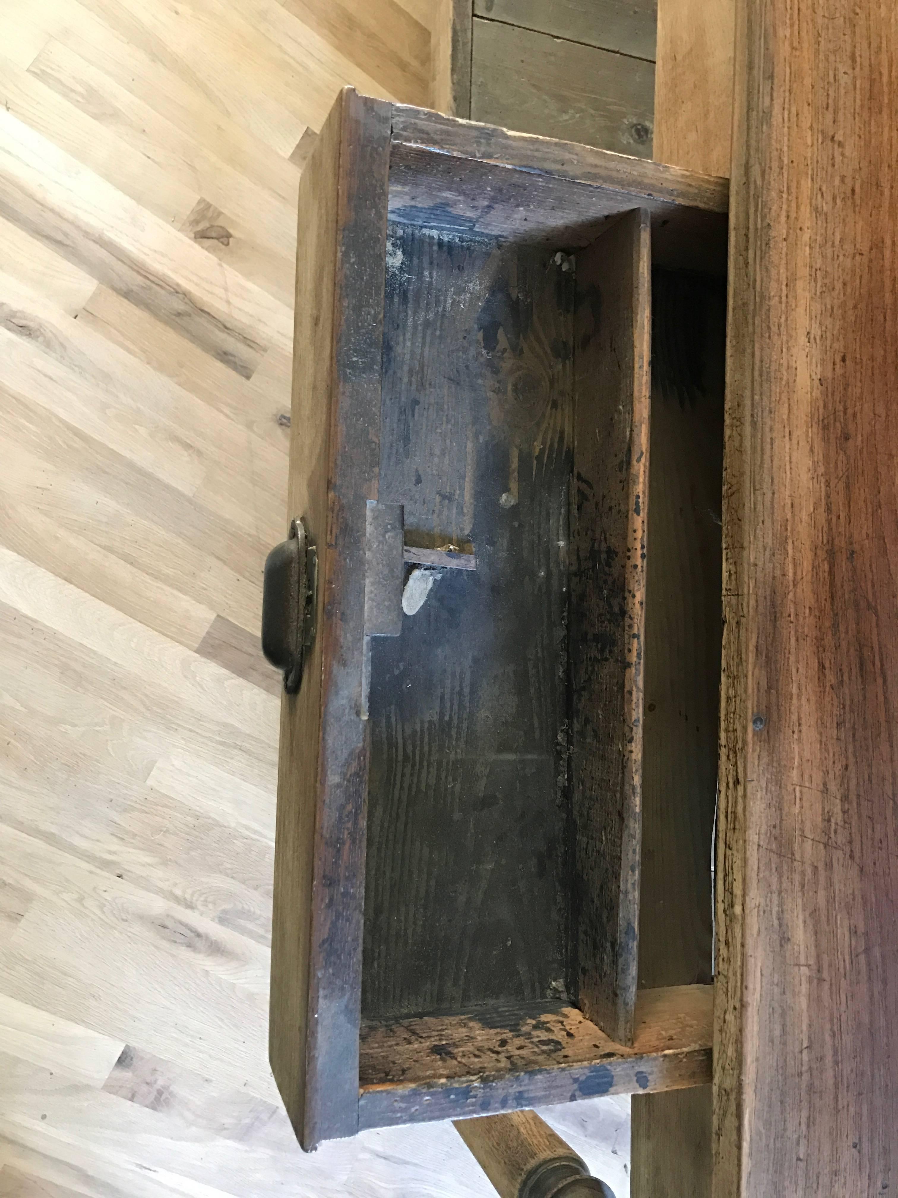 Antique French Oak Draper Table 4