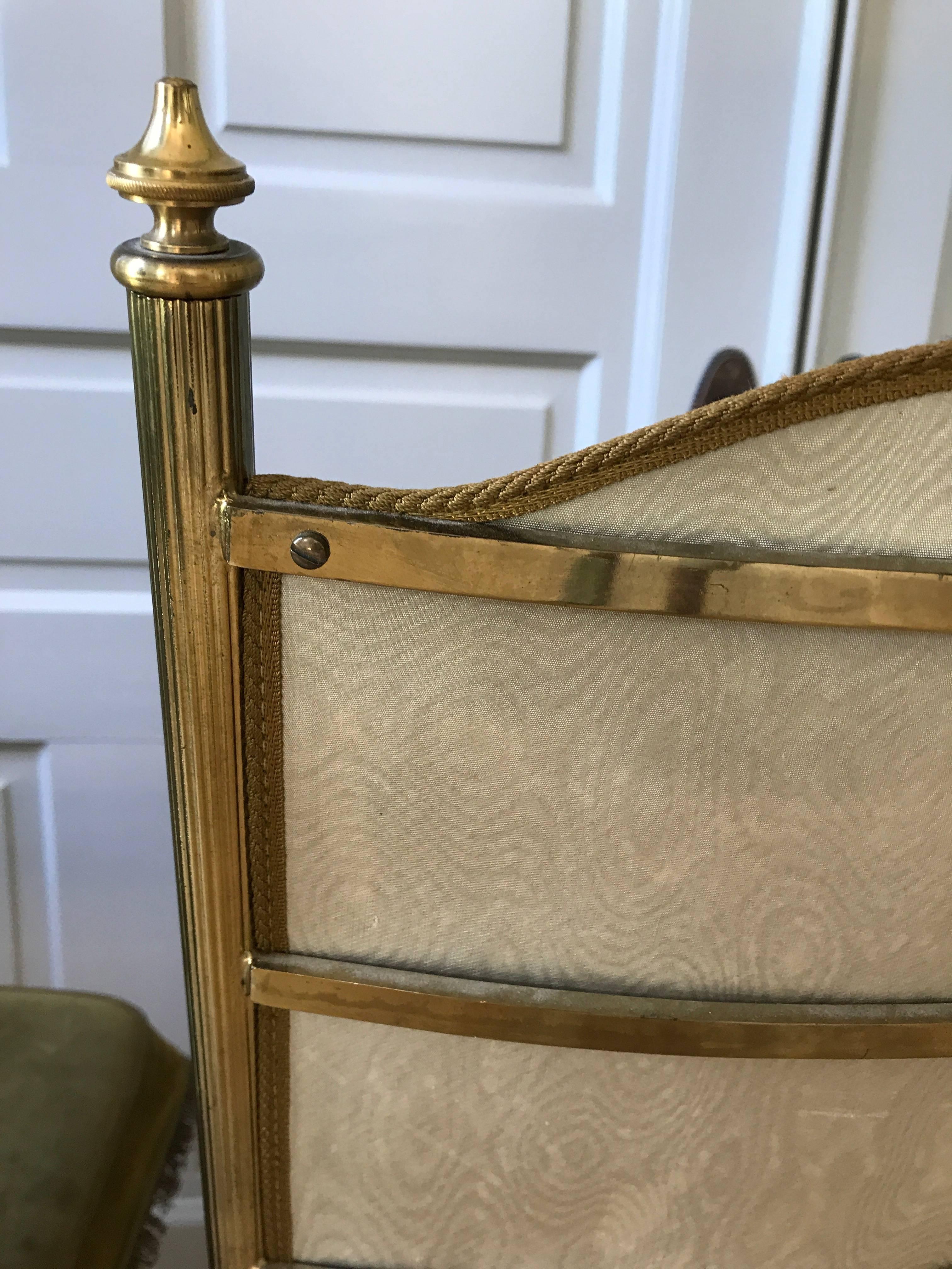 Chartreuse Velvet French Opera Chairs For Sale 2