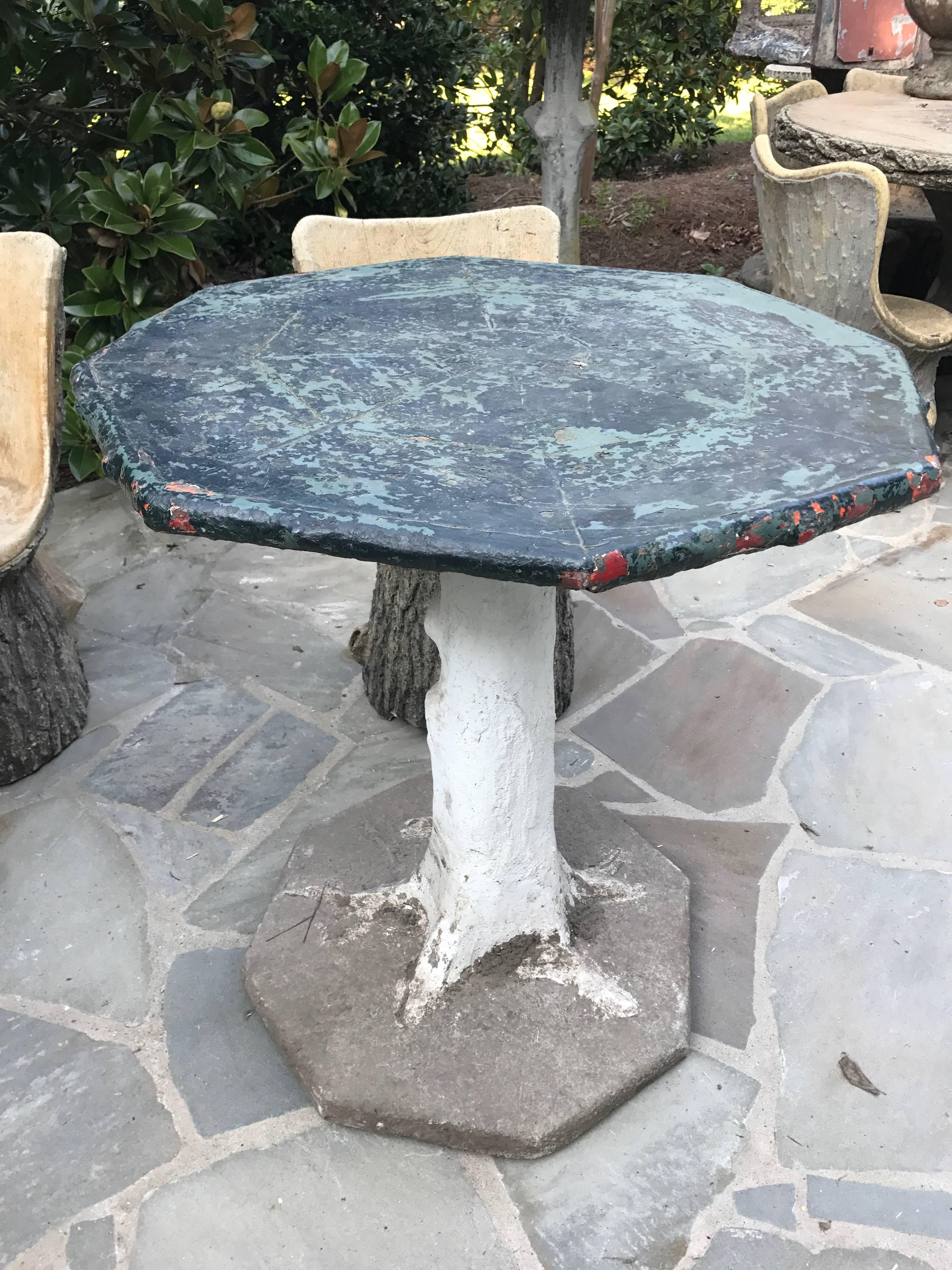 Cement French Faux Bois Tables For Sale