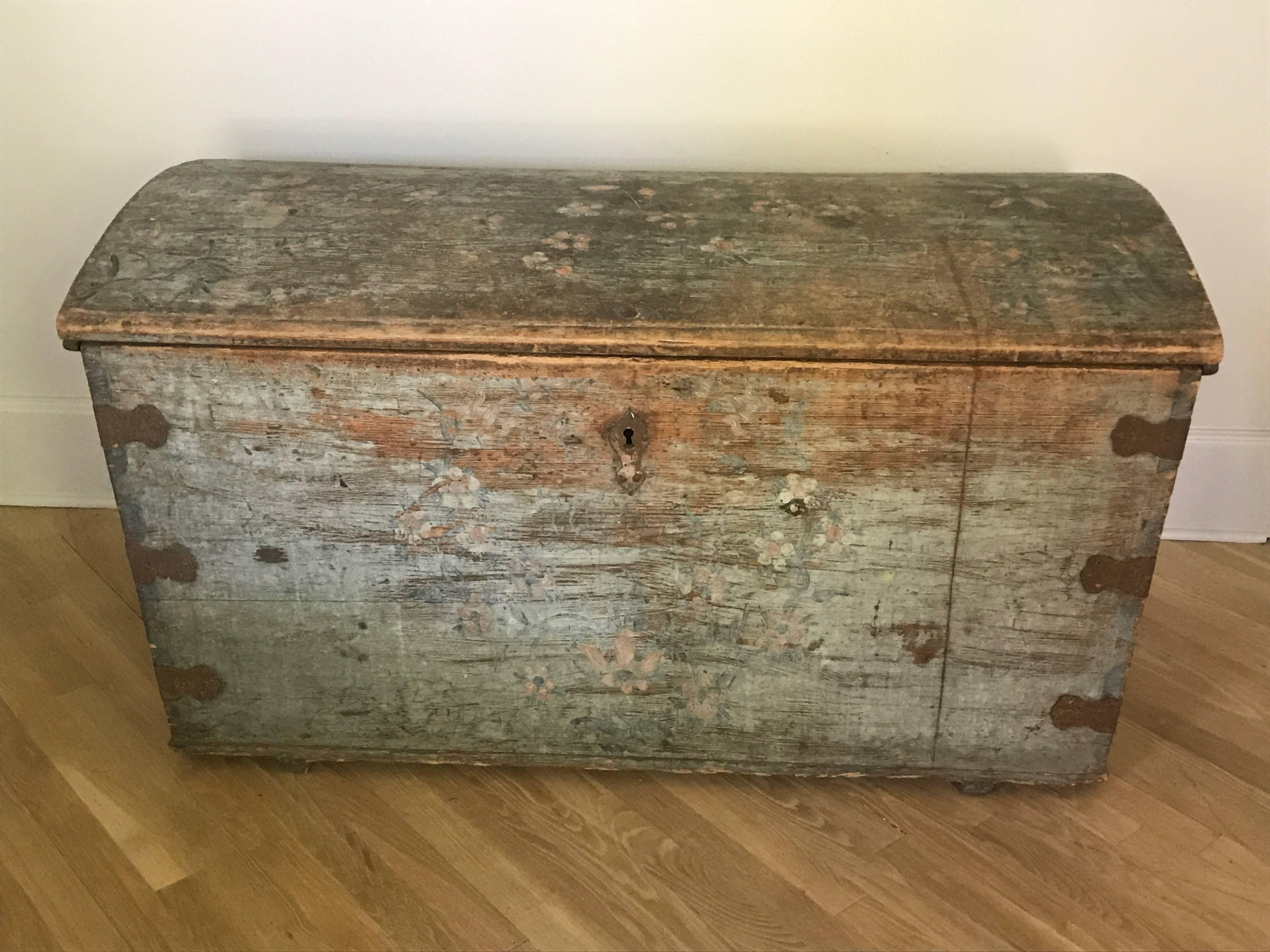 antique painted chest
